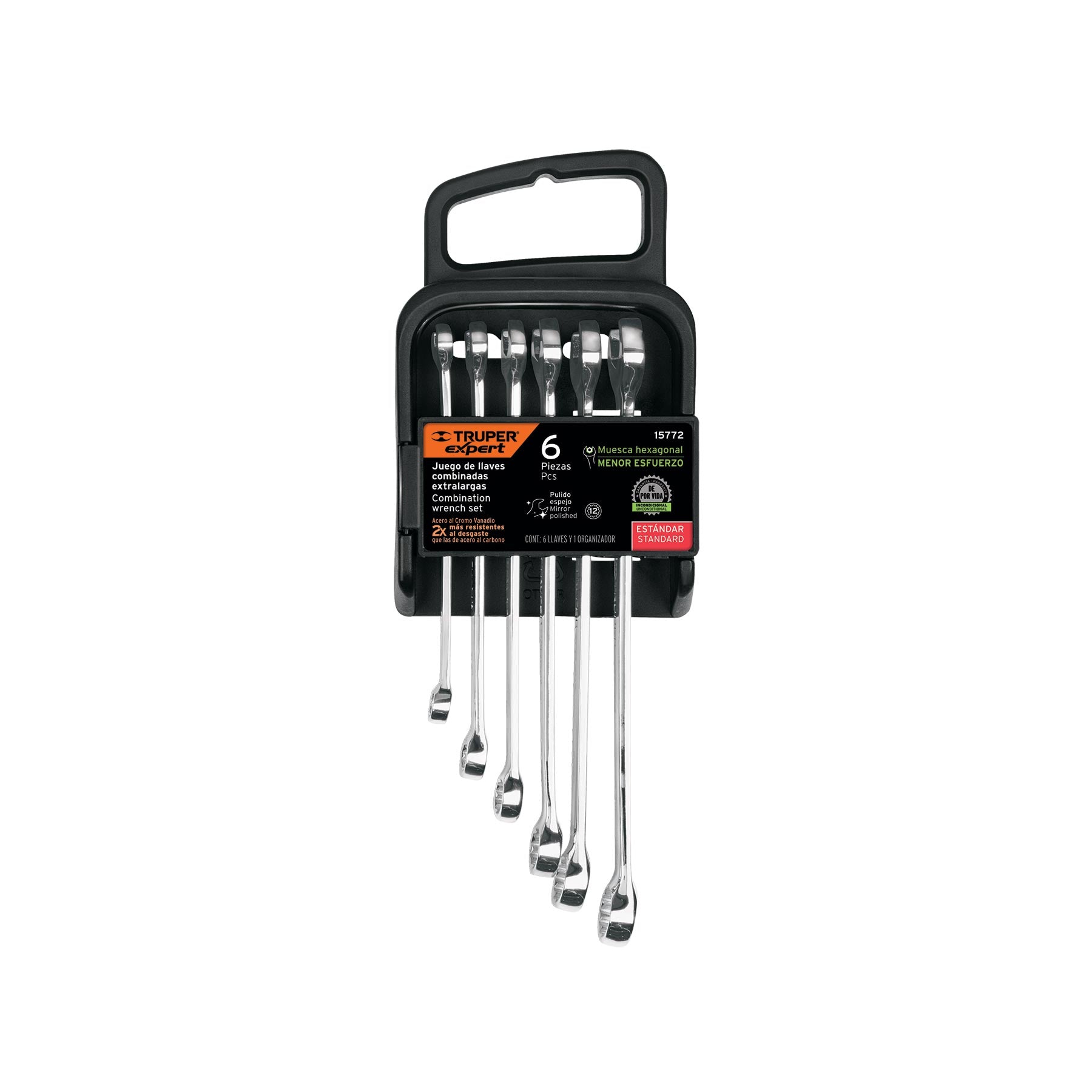 Truper Expert JC-6P, Juego de llaves combinadas, 6 piezas, pulidas