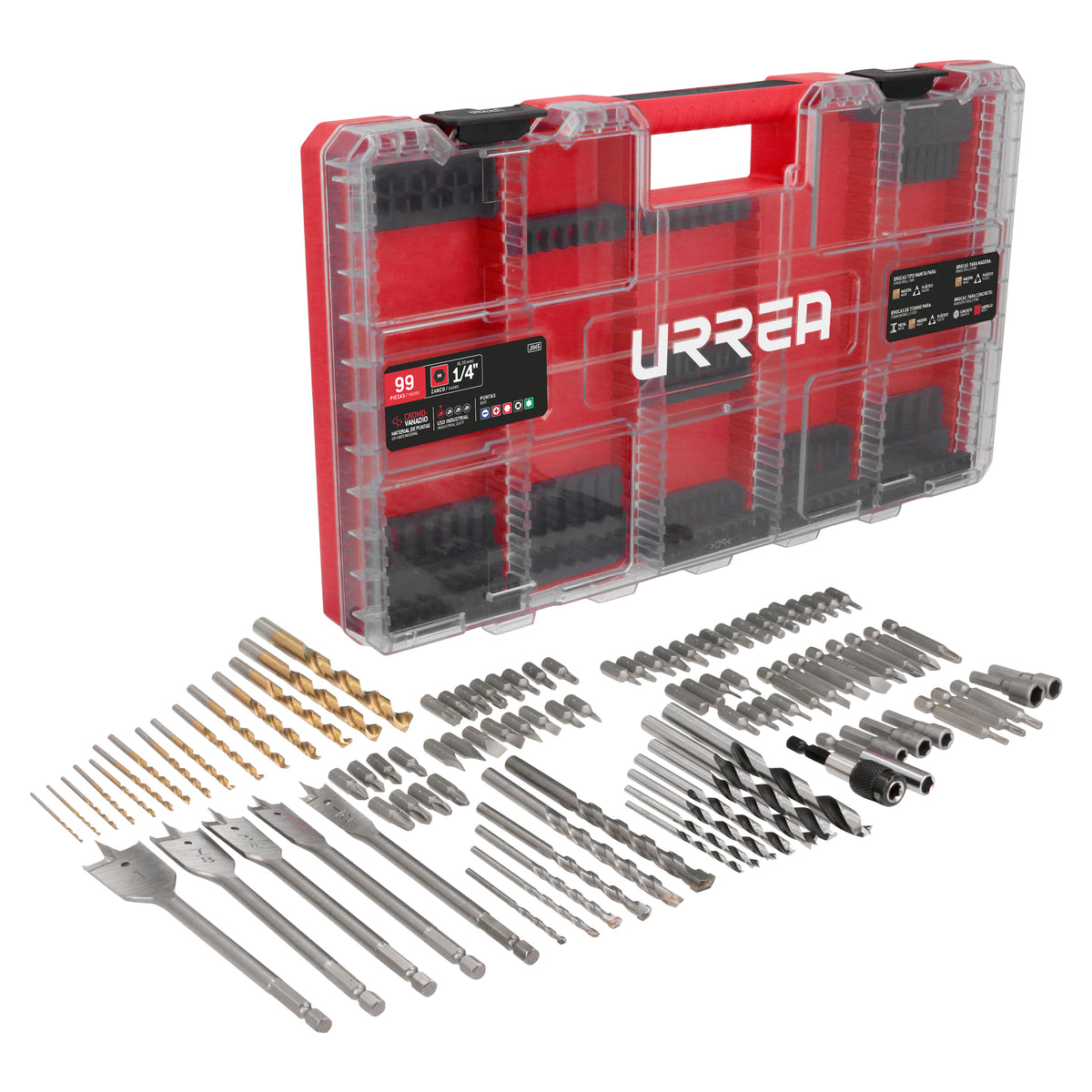 Juego de puntas de destornillador y brocas , 99 piezas Urrea