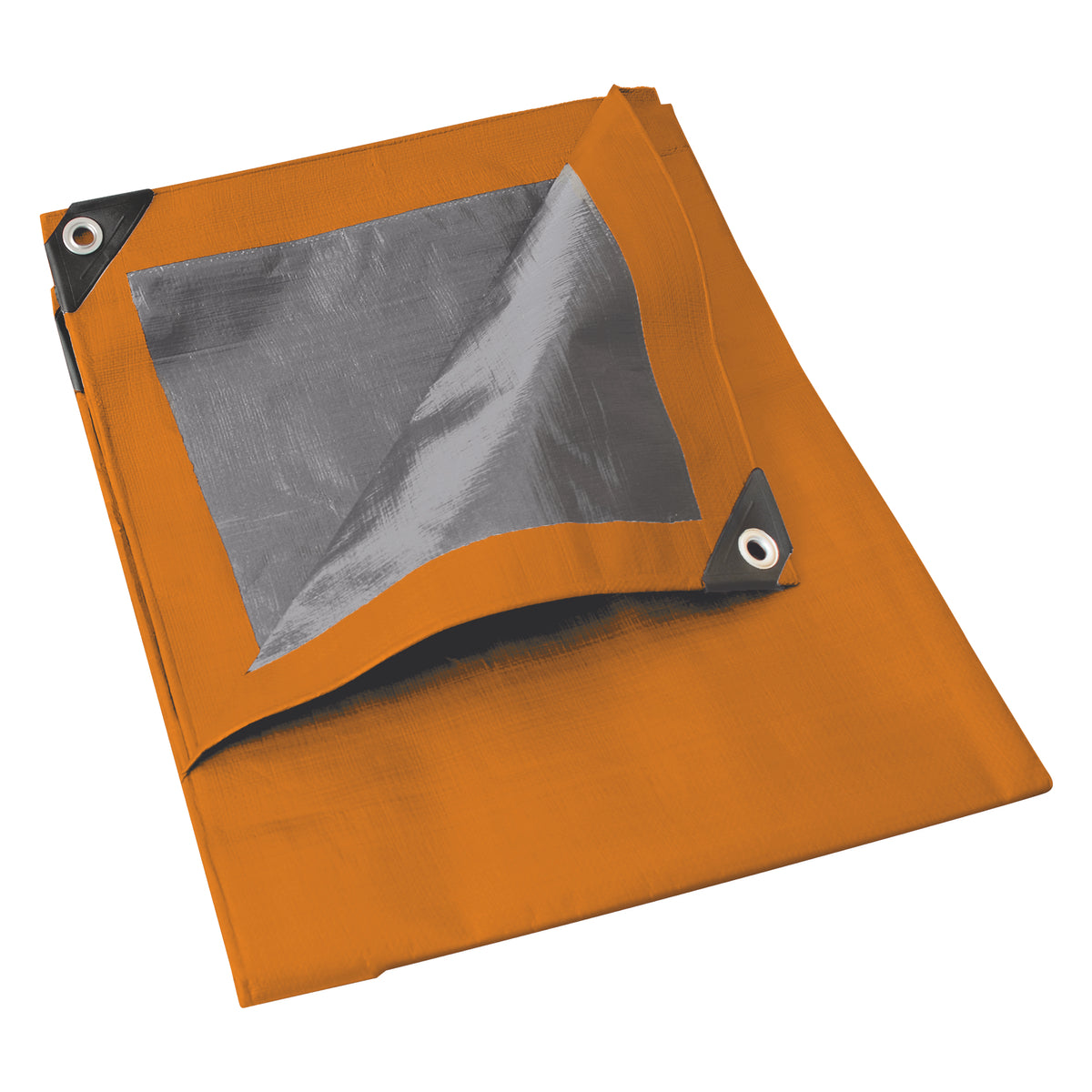 Lona de polietileno color naranja con fondo plata, 6 x 12 m Foy