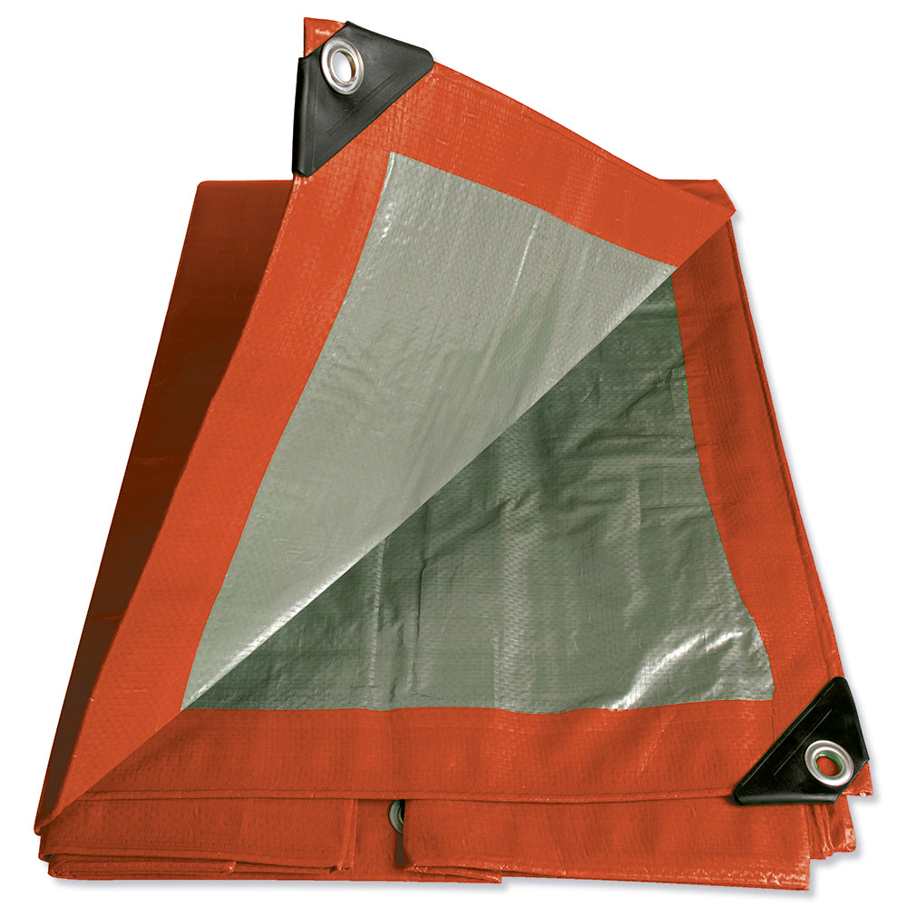 Lona de polietileno color rojo con fondo plata, 3 x 3 m Foy