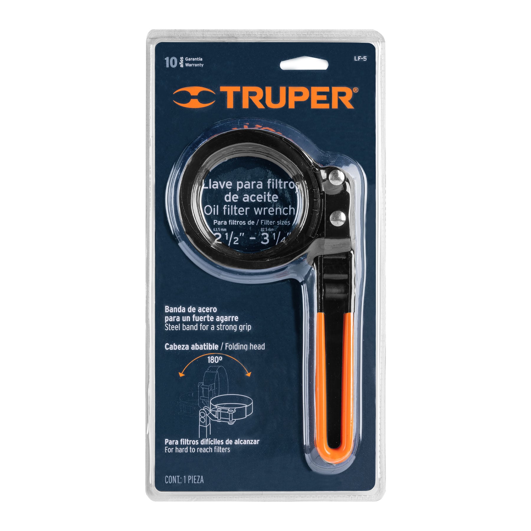 Truper LF-5, Llaves de banda metálica para filtro de aceite