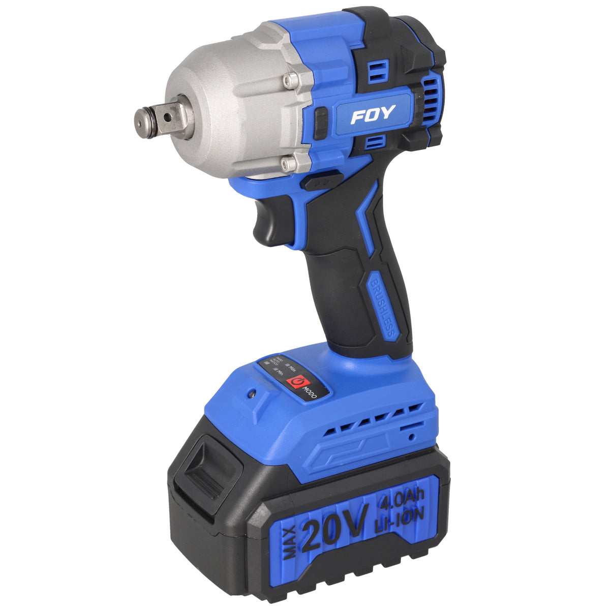 Pistola de impacto 1/2" a batería Litio-ion 20 V, 350 Nm, con batería Foy