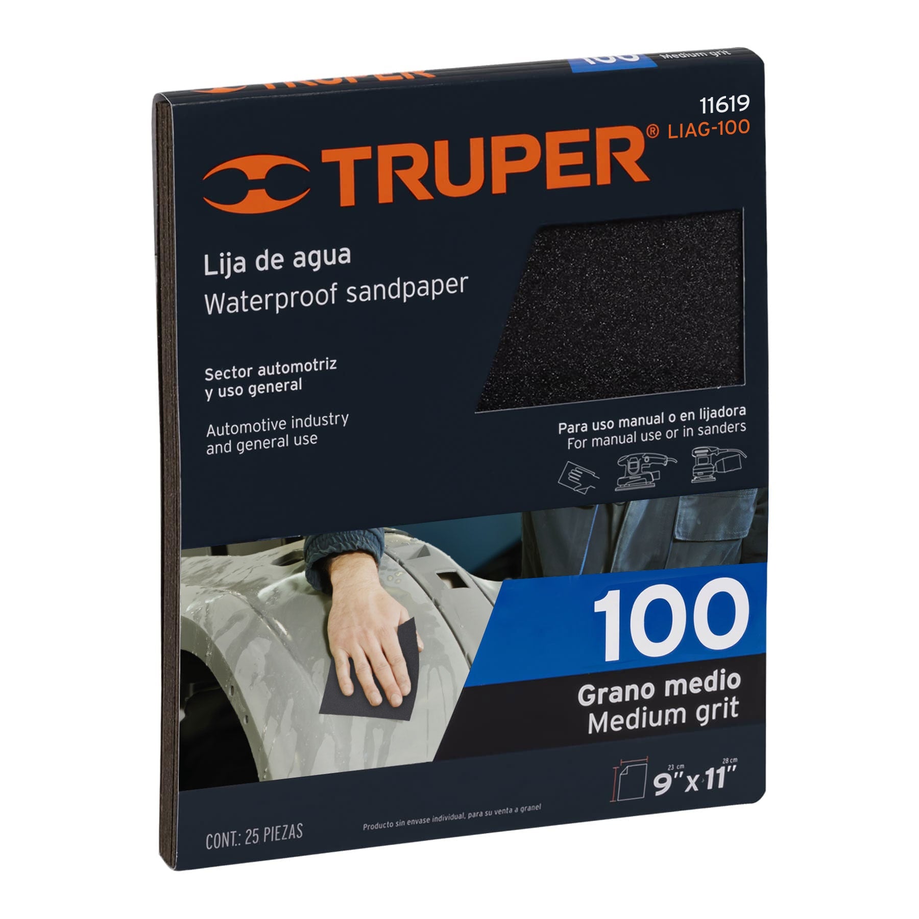Truper LIAG-100, Lija de agua grano 100