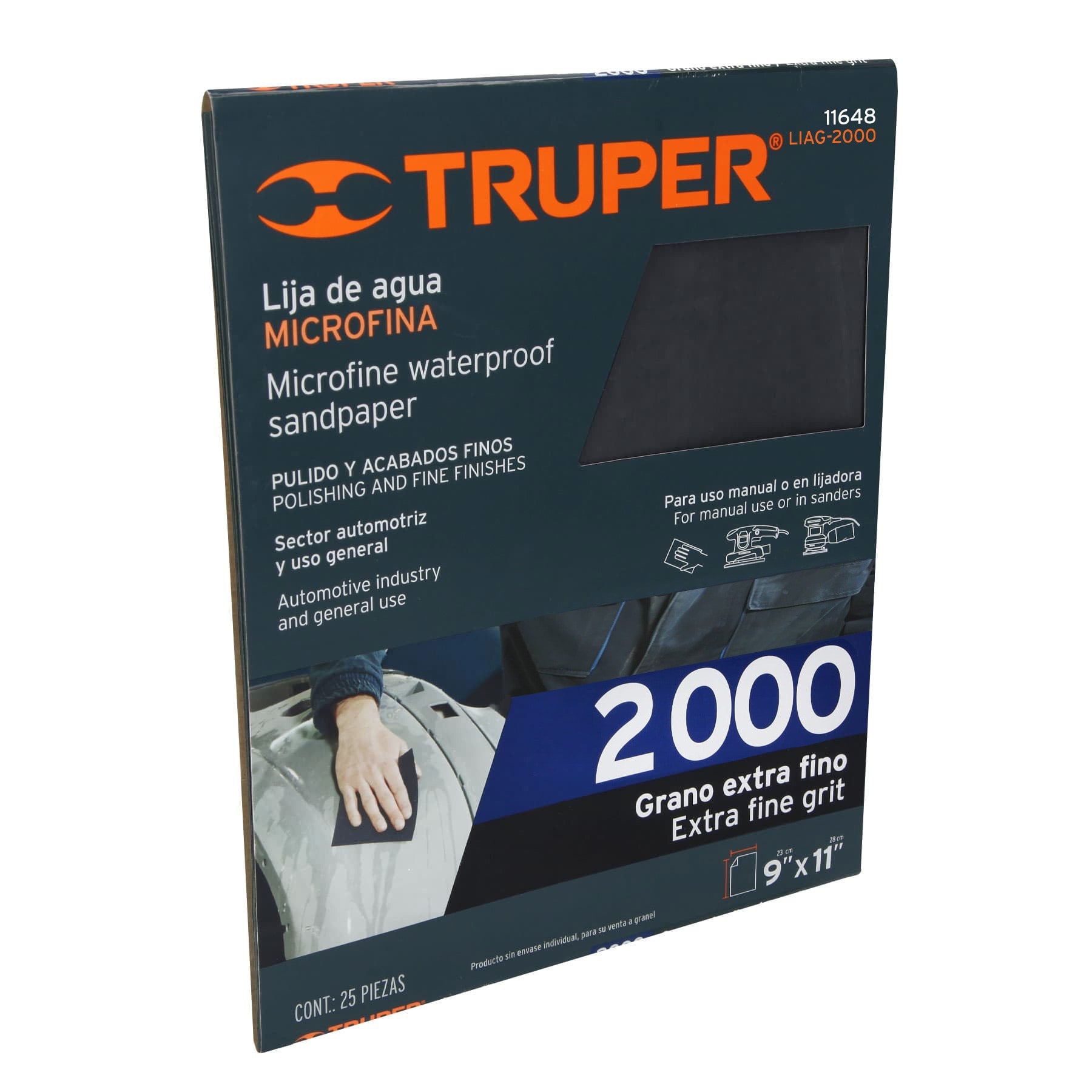 Truper LIAG-2000, Lija de agua microfina grano 2,000