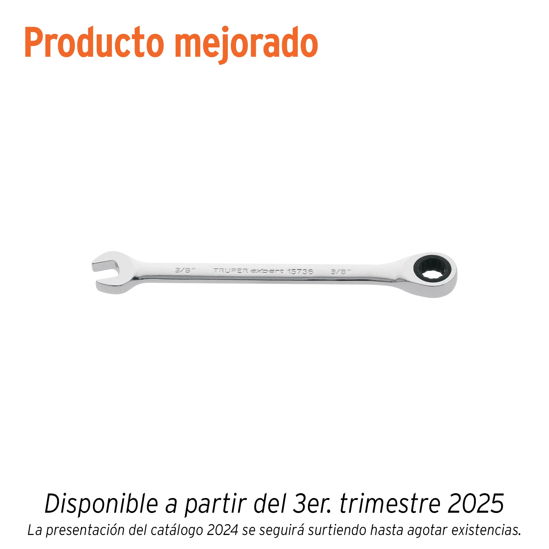Truper Expert LL-2012X, Llave combinada con matraca, 3/8″ x 153 mm