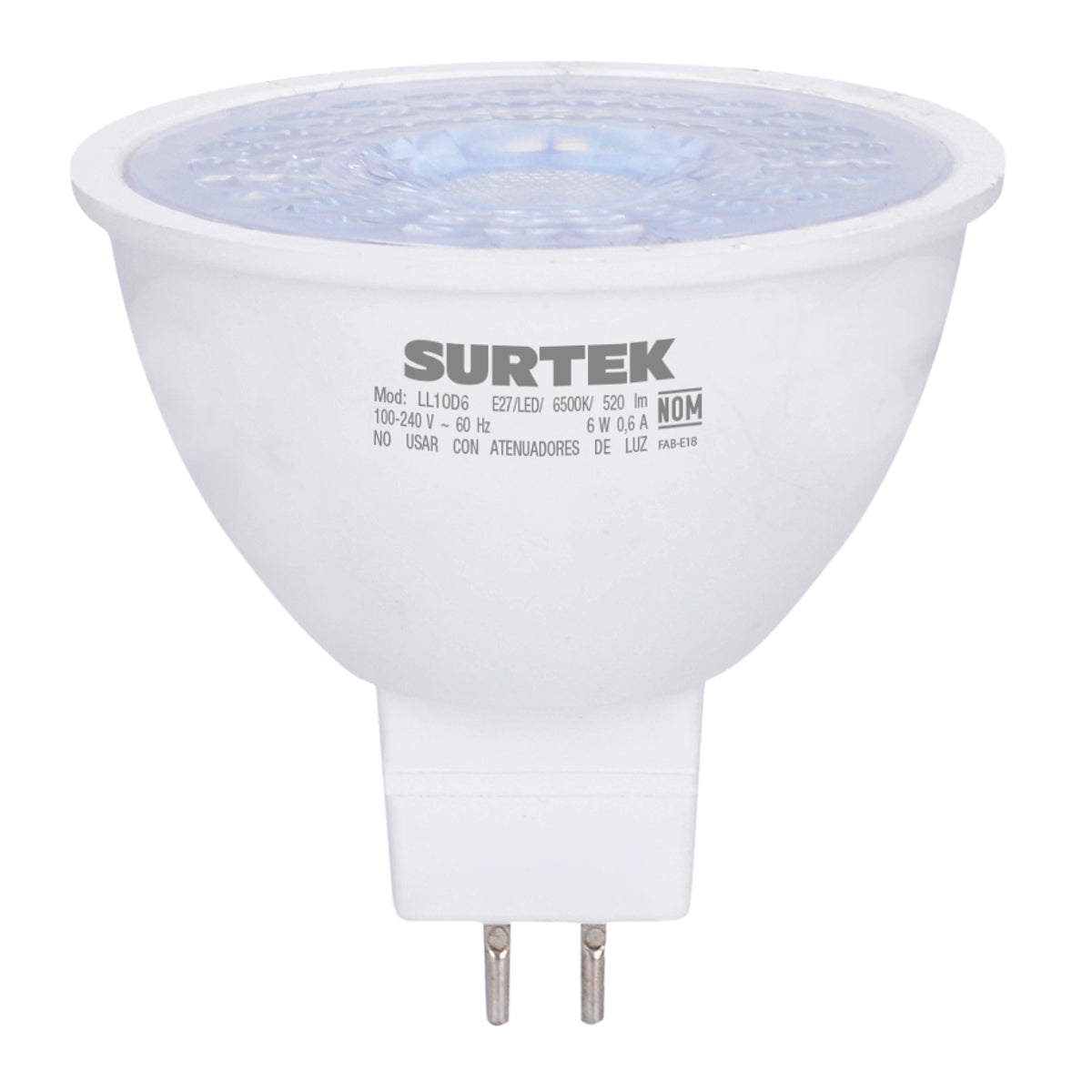 Lámpara de LED tipo GU5.3, 6 W luz de día Surtek