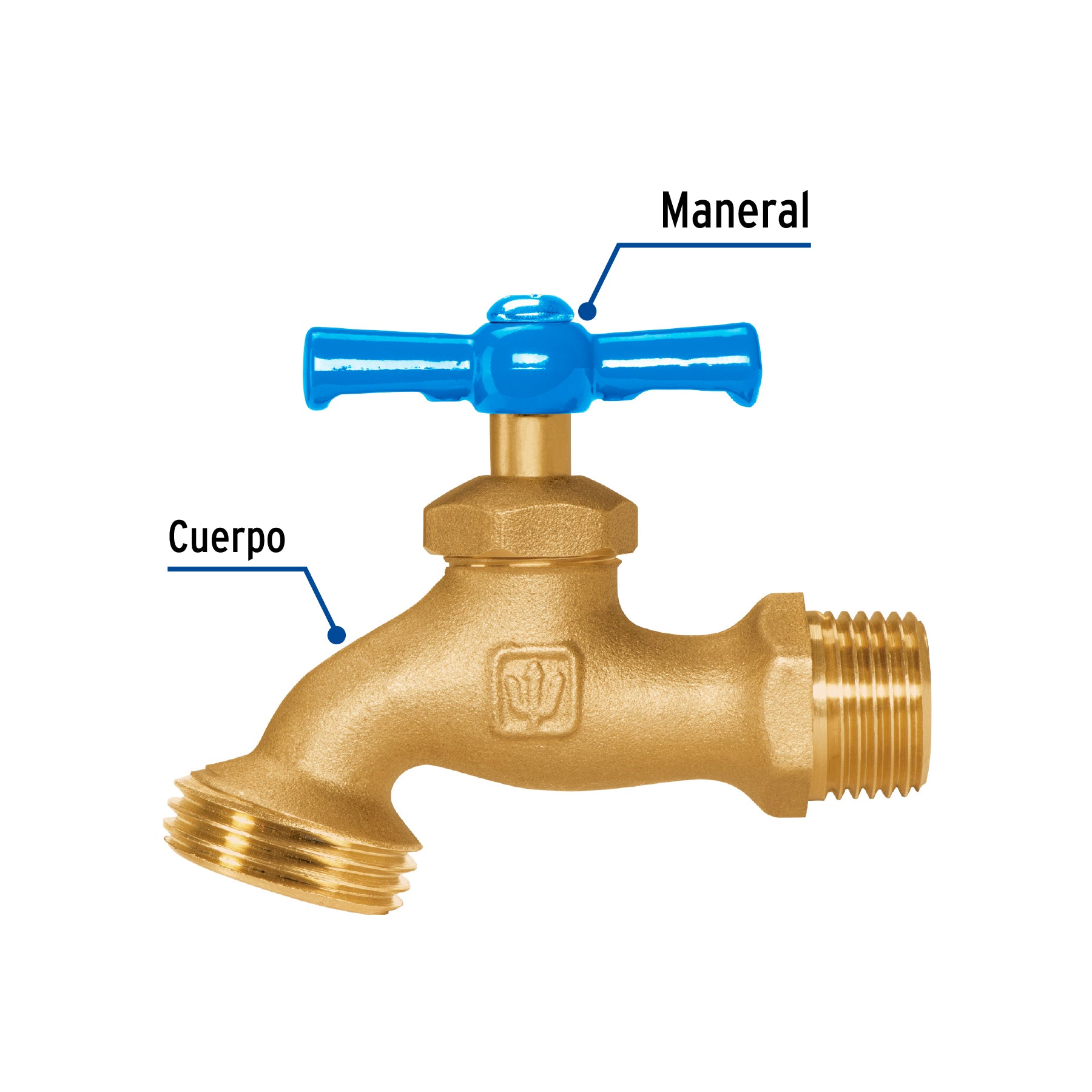 Foset LLJ-140, Llave para manguera, de latón, 140 gr, entrada 1/2″
