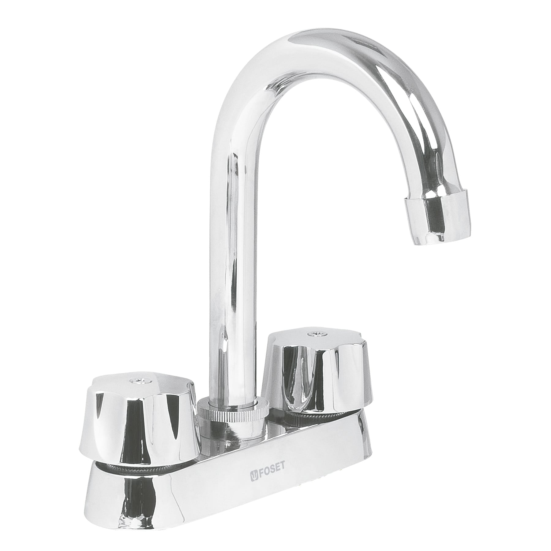 Foset Basic M-060-C, Mezcladora 4″ para lavabo cuello bar cartucho de compresión