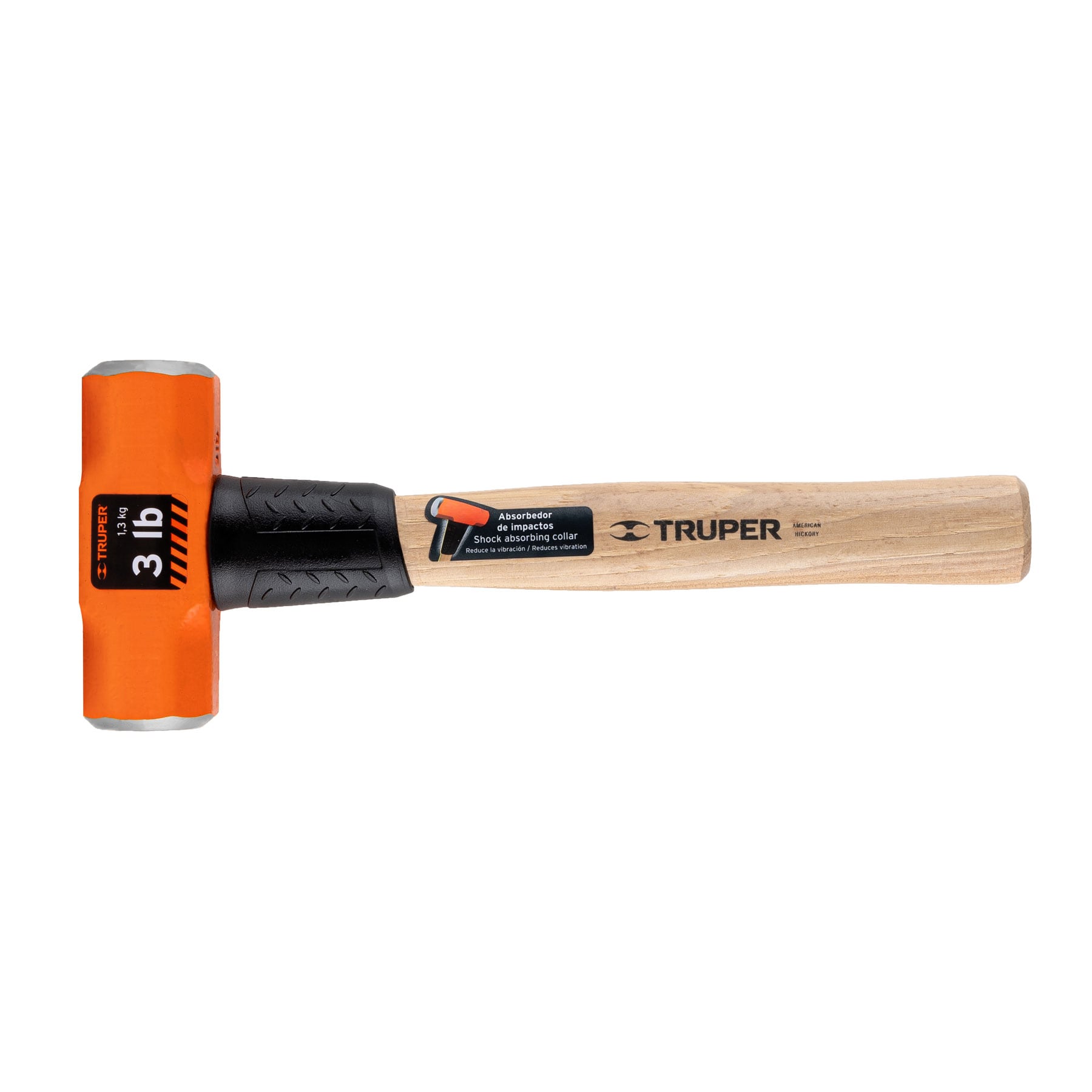 Truper MD-3M, Marro octagonal 3 lbs. mango madera 12″