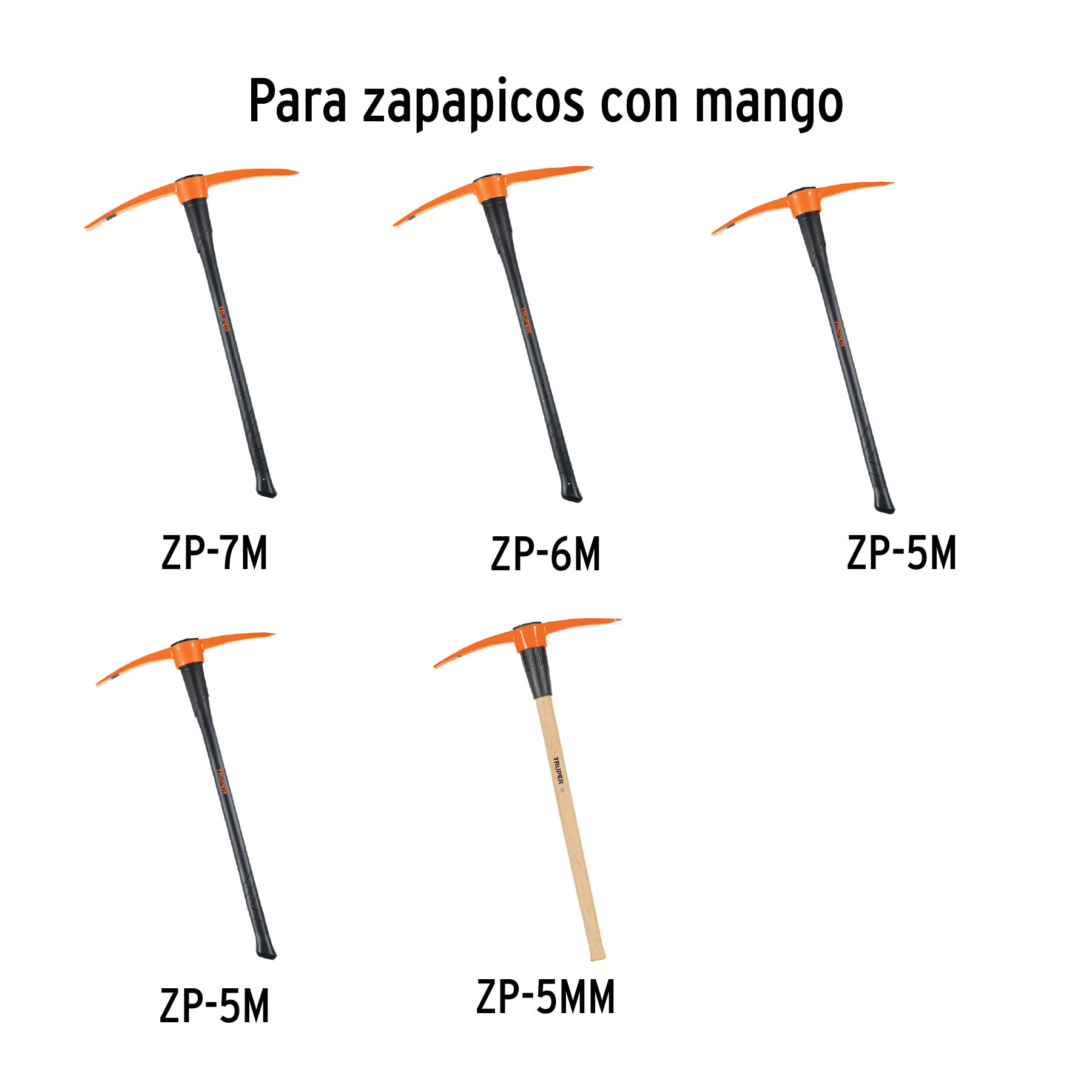 Truper MG-ZP-5, Mango para zapapicos y talachos de 5 y 7 lb, de 36″