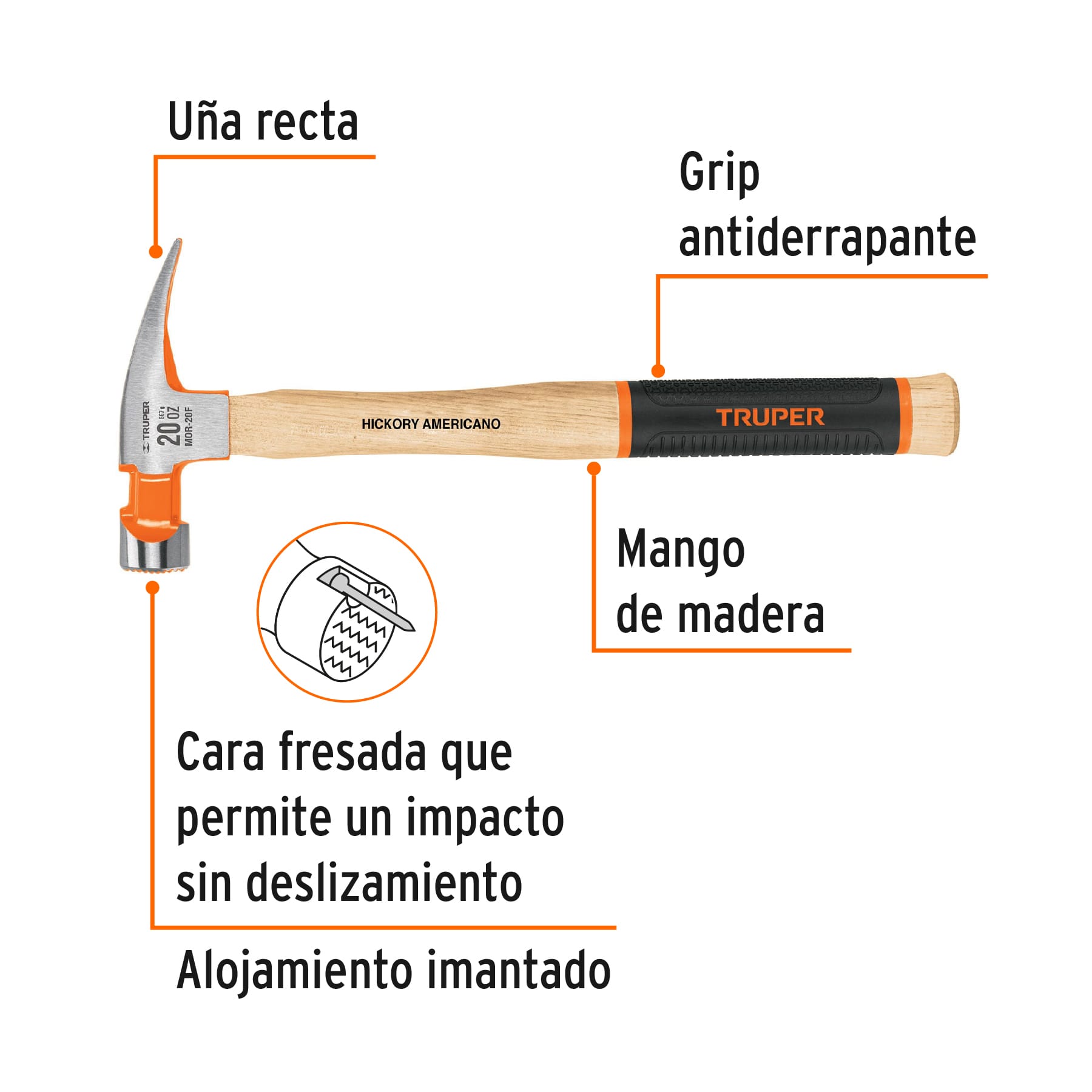 Truper MOR-20F, Martillo