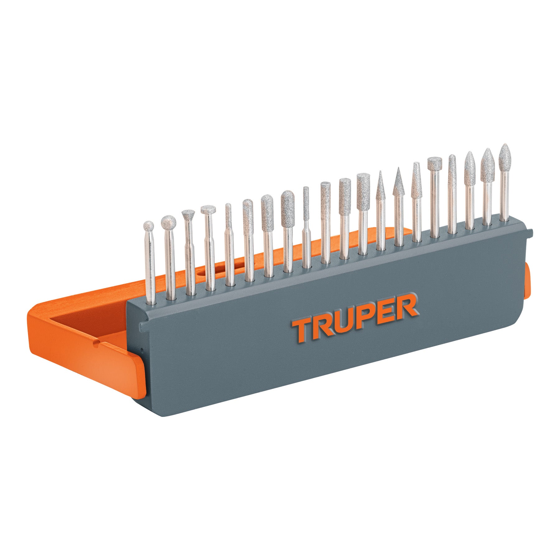 Truper MOTO-20PD, Juego de 20 puntas diamantadas para mototool