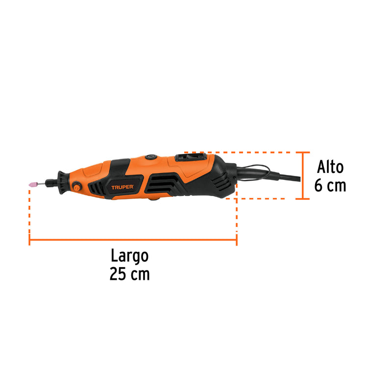 Herramienta Rotativa TRUPER PRO MOTO-A2 150W con 97 Accesorios y Maletín - Carzamo.com