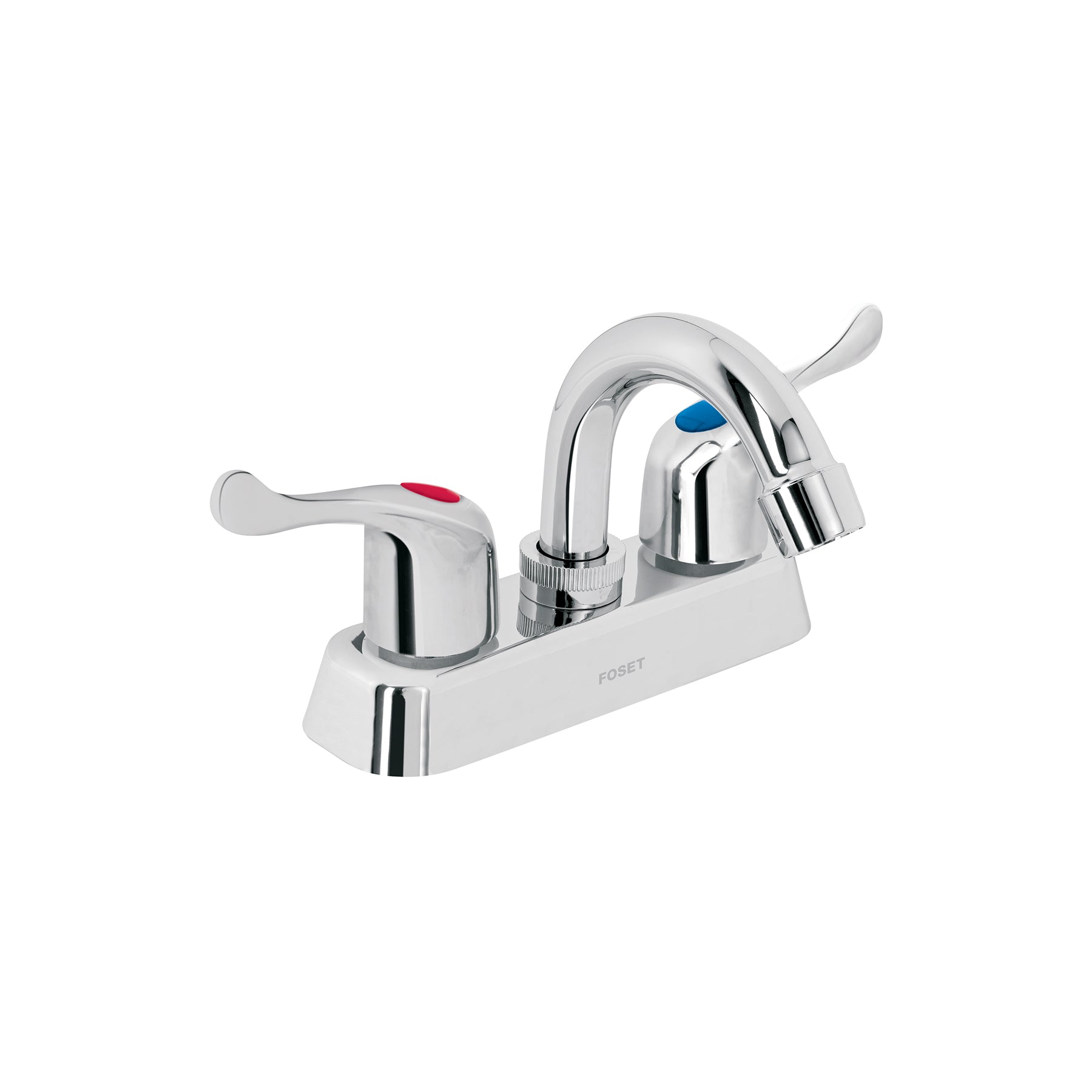 Mezcladora 4" lavabo, ABS, cuello curvo, palanca, BASIC