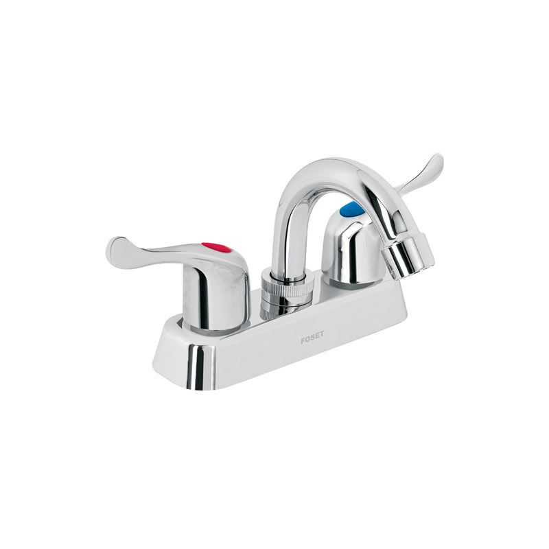 Mezcladora 4" lavabo, ABS, cuello curvo, palanca, BASIC - Carzamo.com