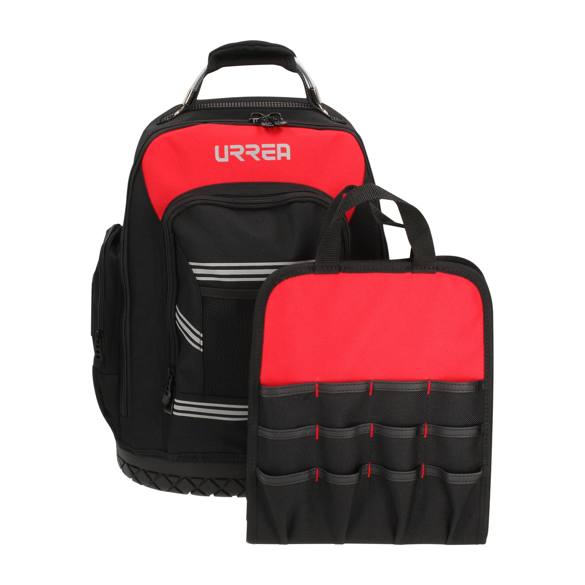 Mochila portaherramientas de poliéster extraíble 17"x13"x10", c/asa alambre Urrea