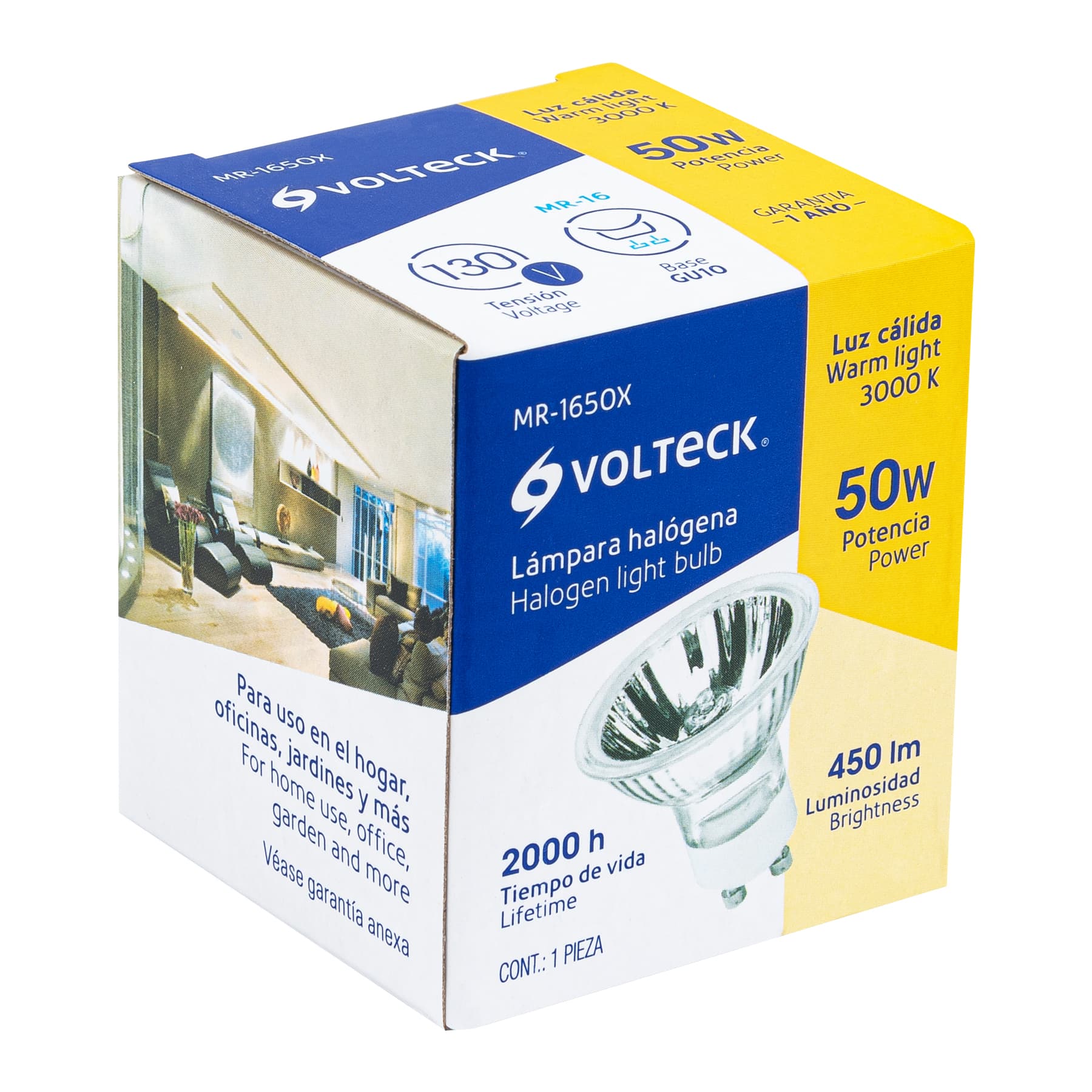 Volteck MR-1650X, Lámpara de halógeno