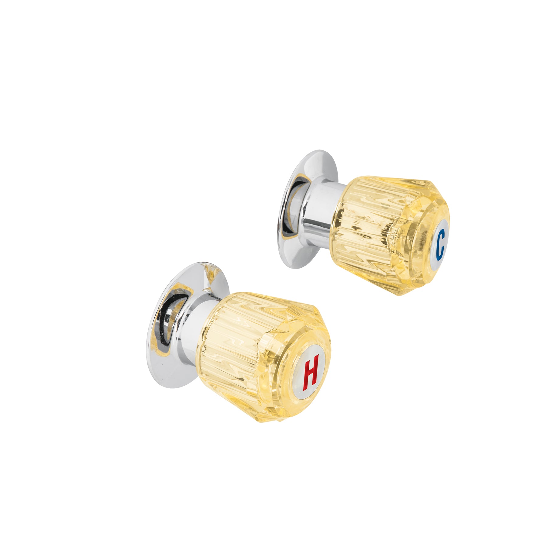 Foset Basic MR-200A, Juego de 2 manerales de acrílico regadera ámbar