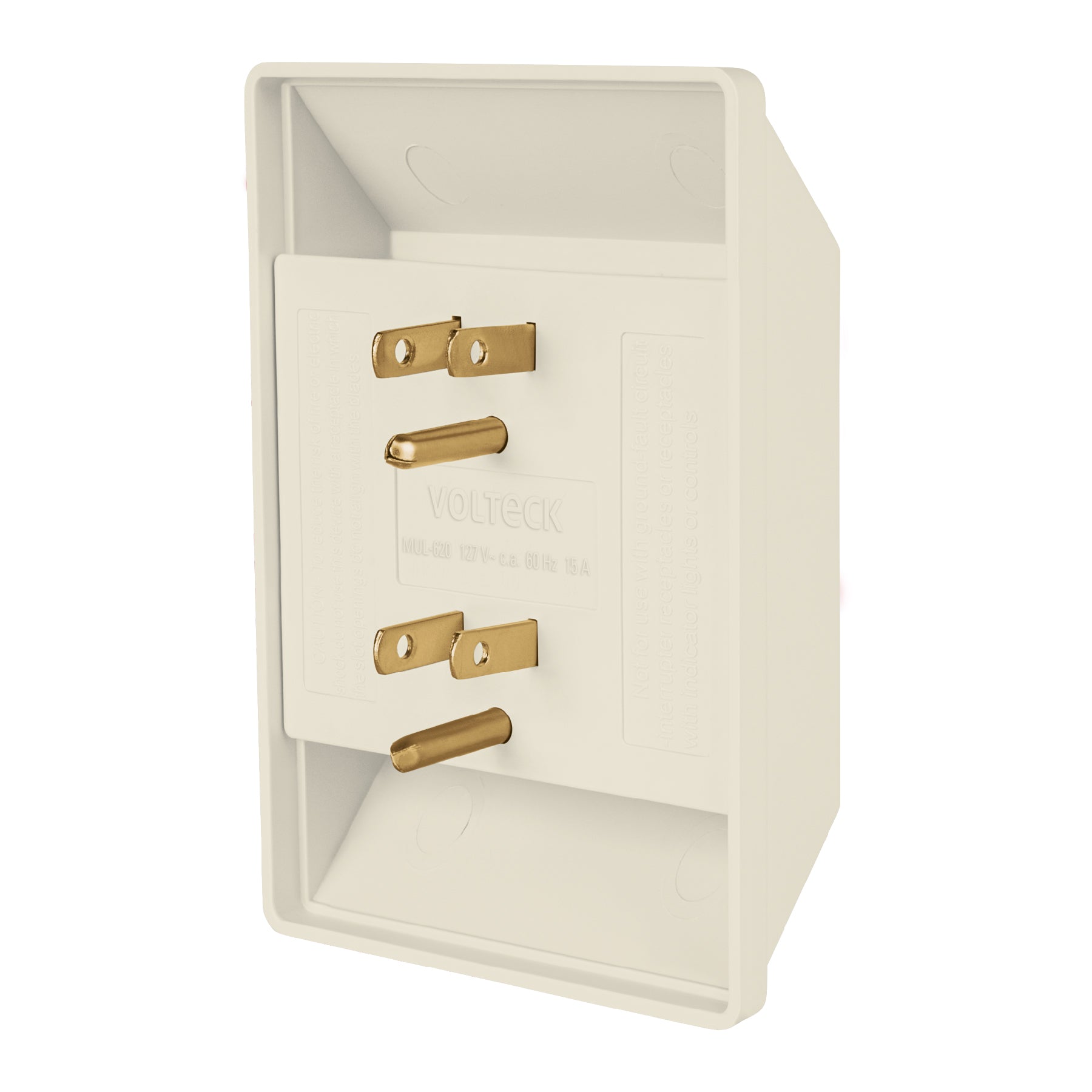 Volteck MUL-620, Multicontacto 6 entradas, aterrizado, cuadrado