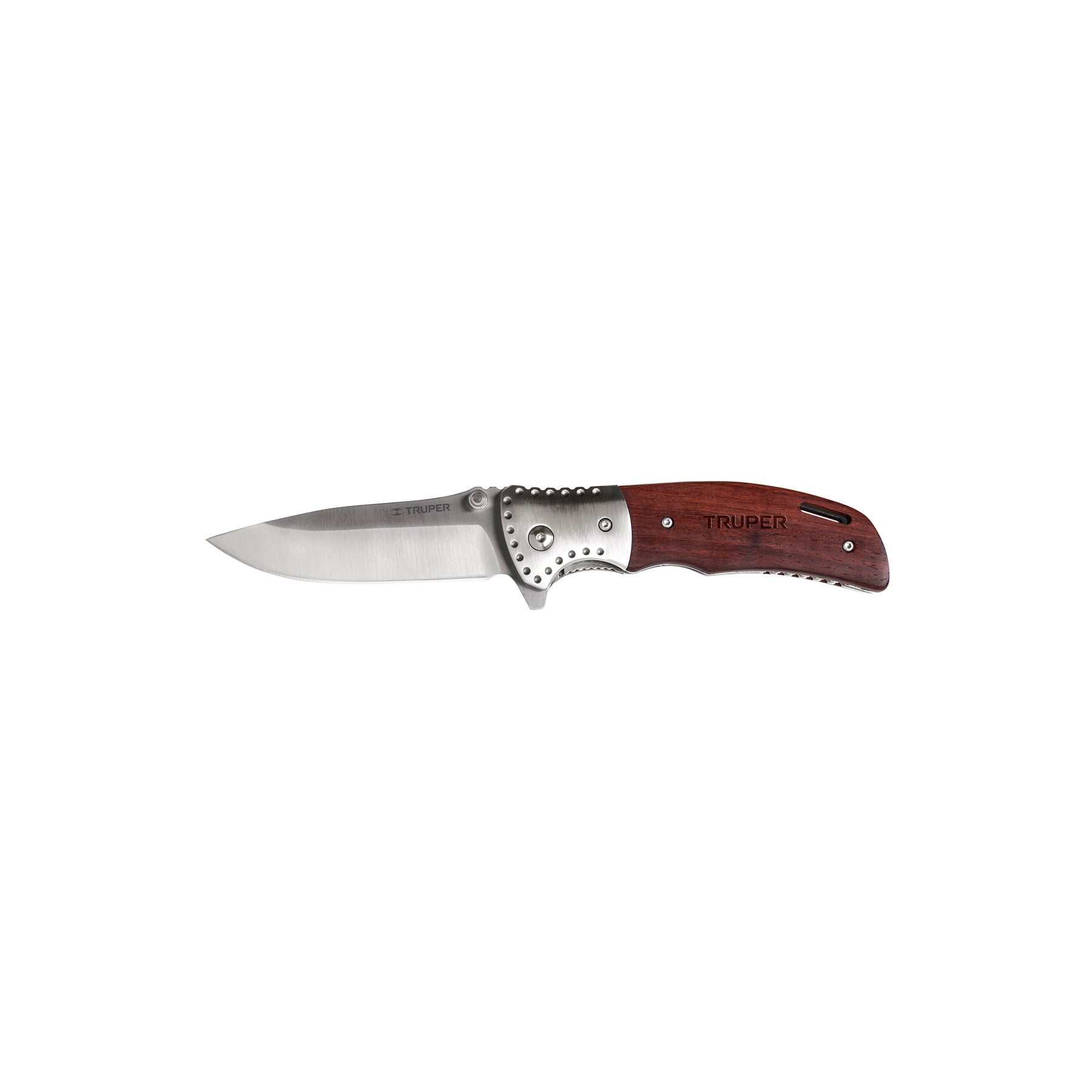 Truper NV-5, Navaja abatible, mango de madera, 4-3/4″