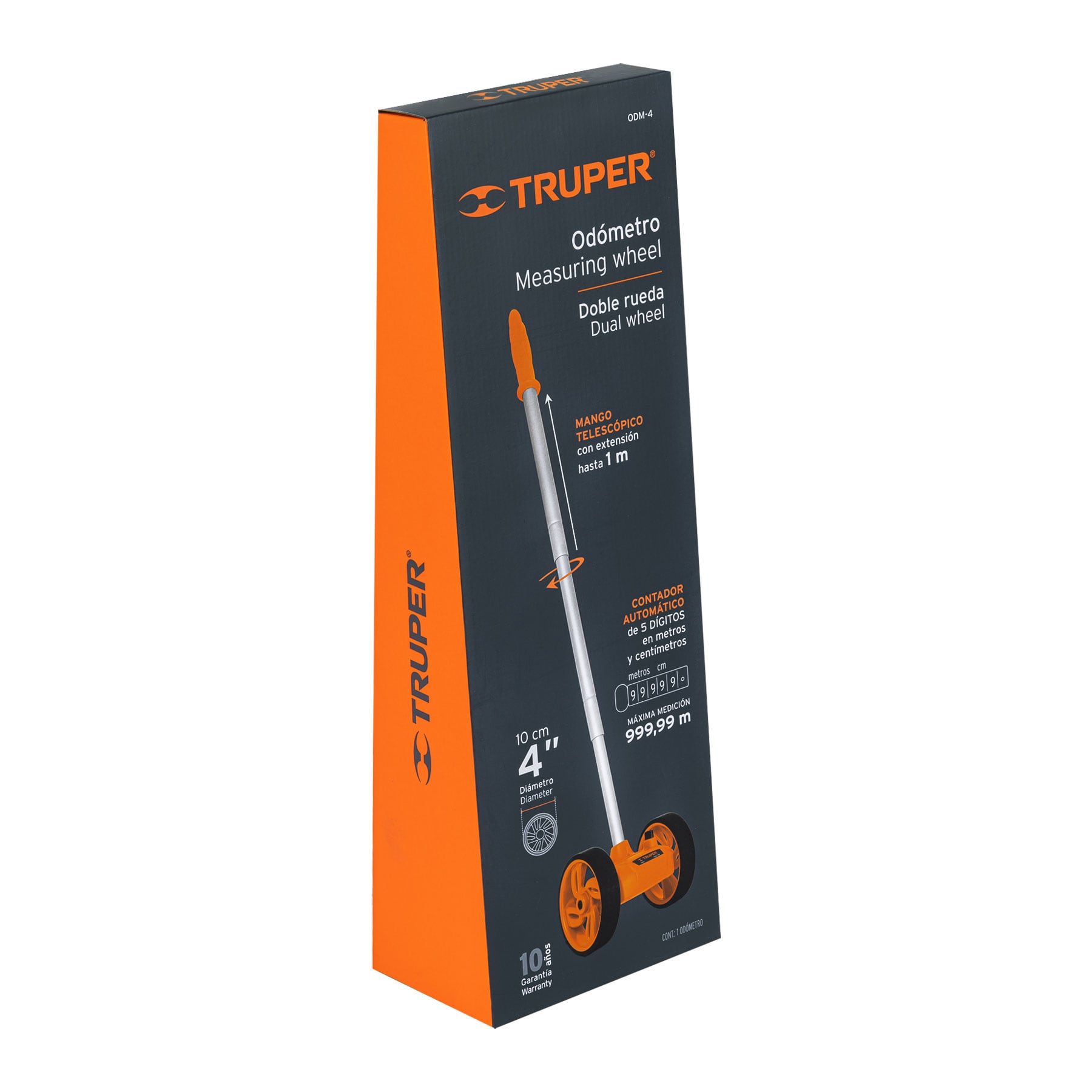 Truper ODM-4, Odómetro con rueda doble de 4″, ABC