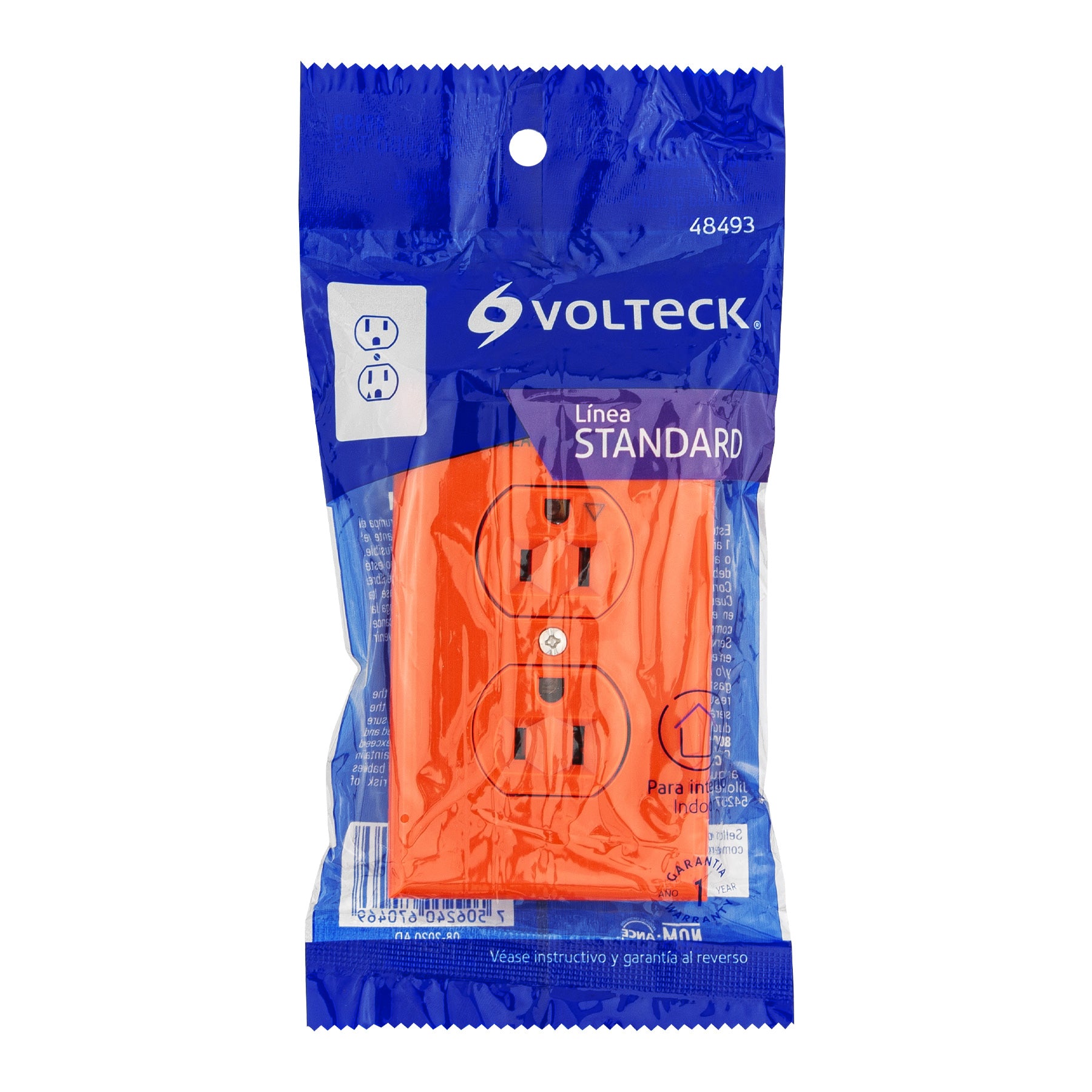 Volteck PA-CODO-TAS, Placa armada contacto tierra aislada, línea Standard