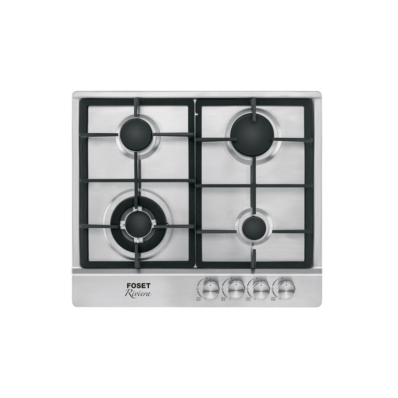 Parrilla de Gas Empotrable RIVIERA PAE-604GA 60 cm 4 Quemadores Acero Inoxidable - Carzamo.com