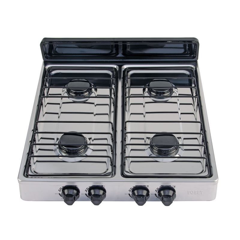 Parrilla de Gas FOSET PAGA-4X de Sobreponer 4 Quemadores Acero Inoxidable - Carzamo.com