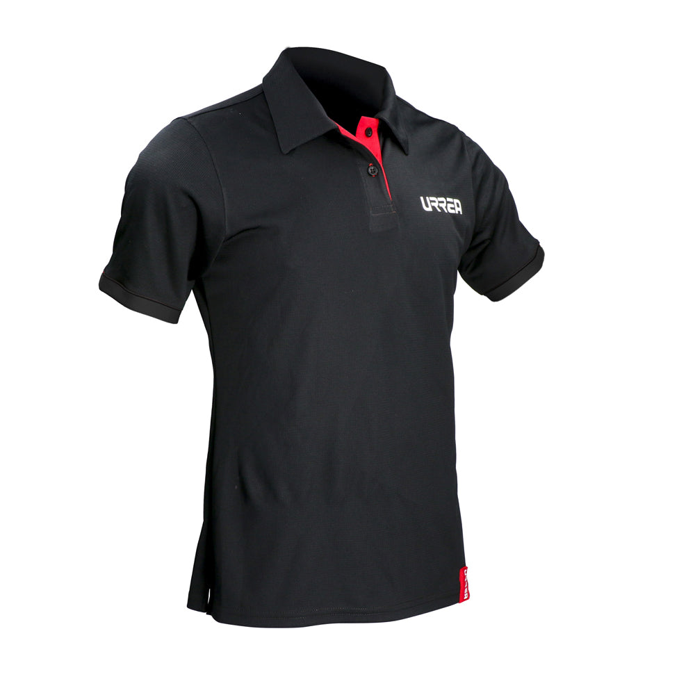 Playera tipo polo dry fit para caballero color negro talla XL Urrea