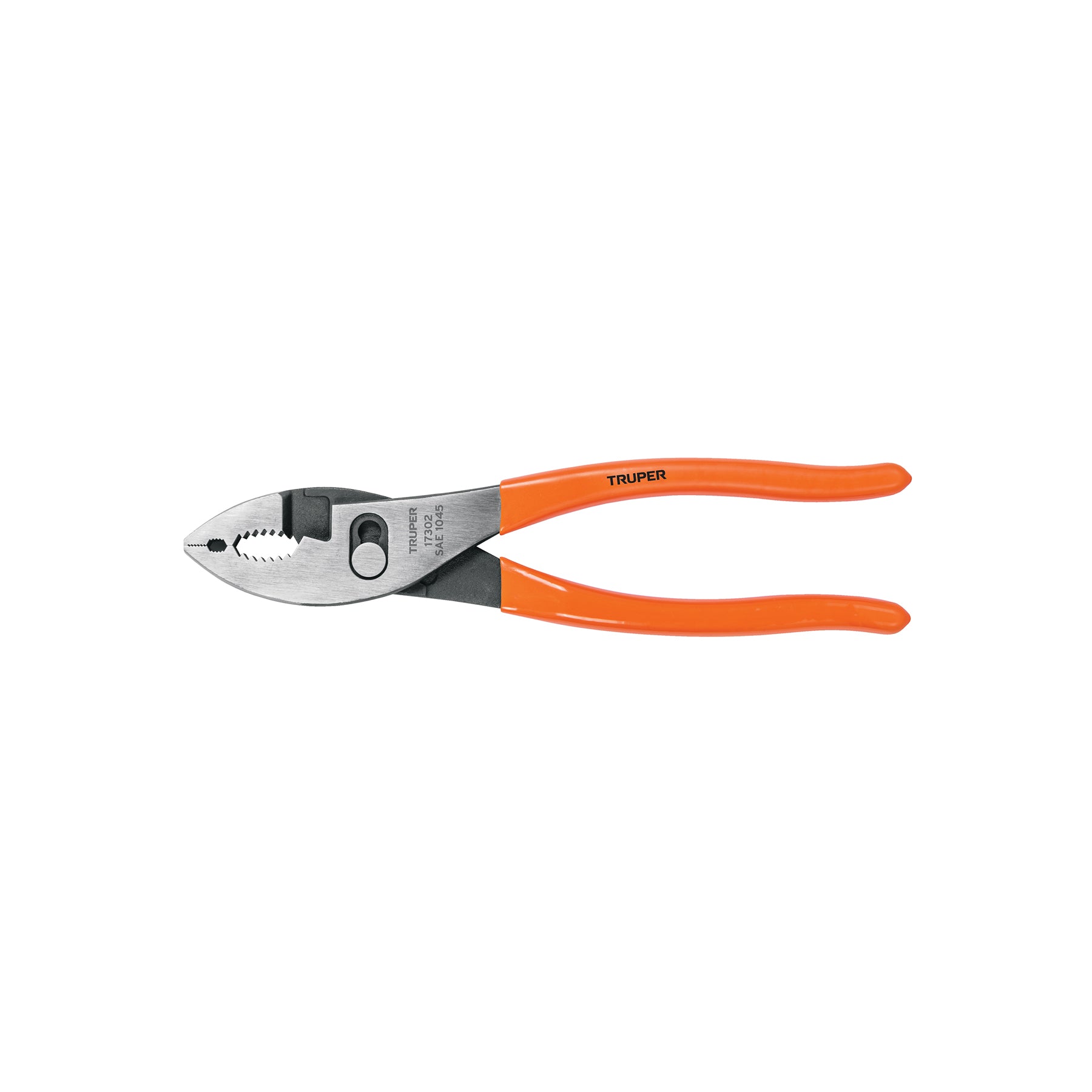 Truper PCH-10, Pinza de chofer, mango de vinil, 10″, negro con naranja