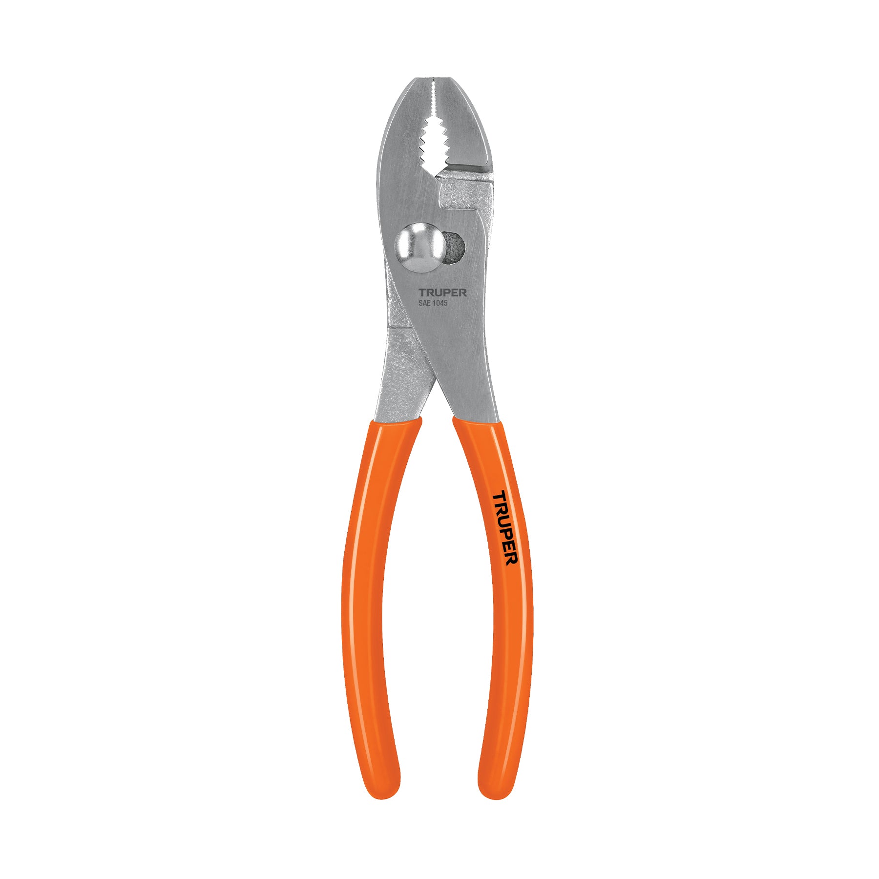 Truper PCH-8, Pinza de chofer, mango de vinil, 8″, negro con naranja