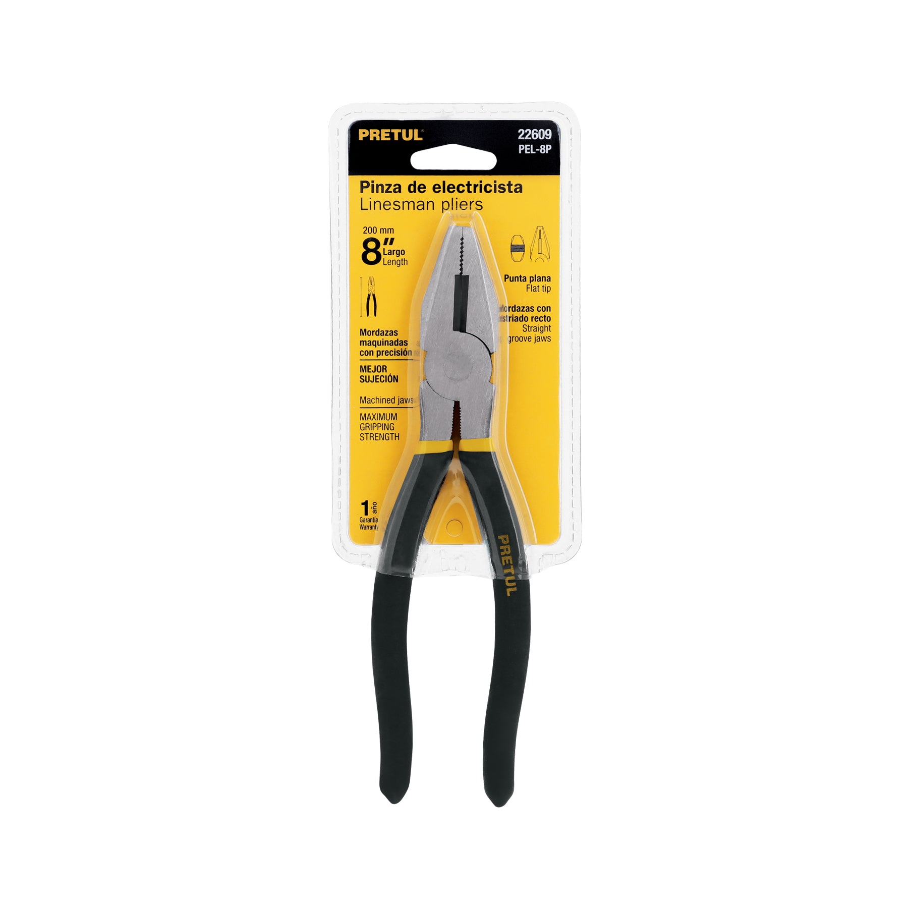 Pretul PEL-8P, Pinza de electricista, acero al carbono, 8″