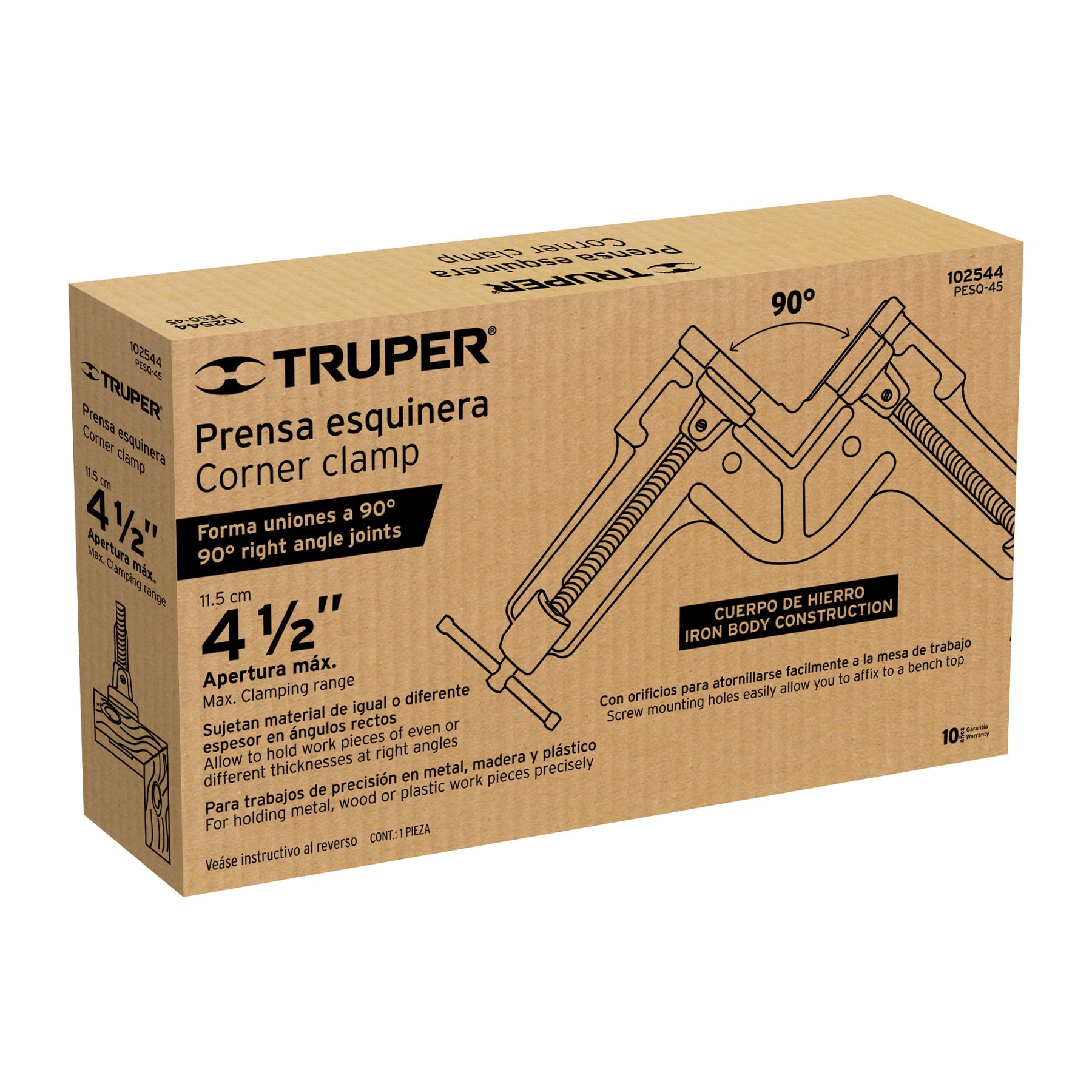 Truper PESQ-45, Prensa esquinera profesional 4-1/2″
