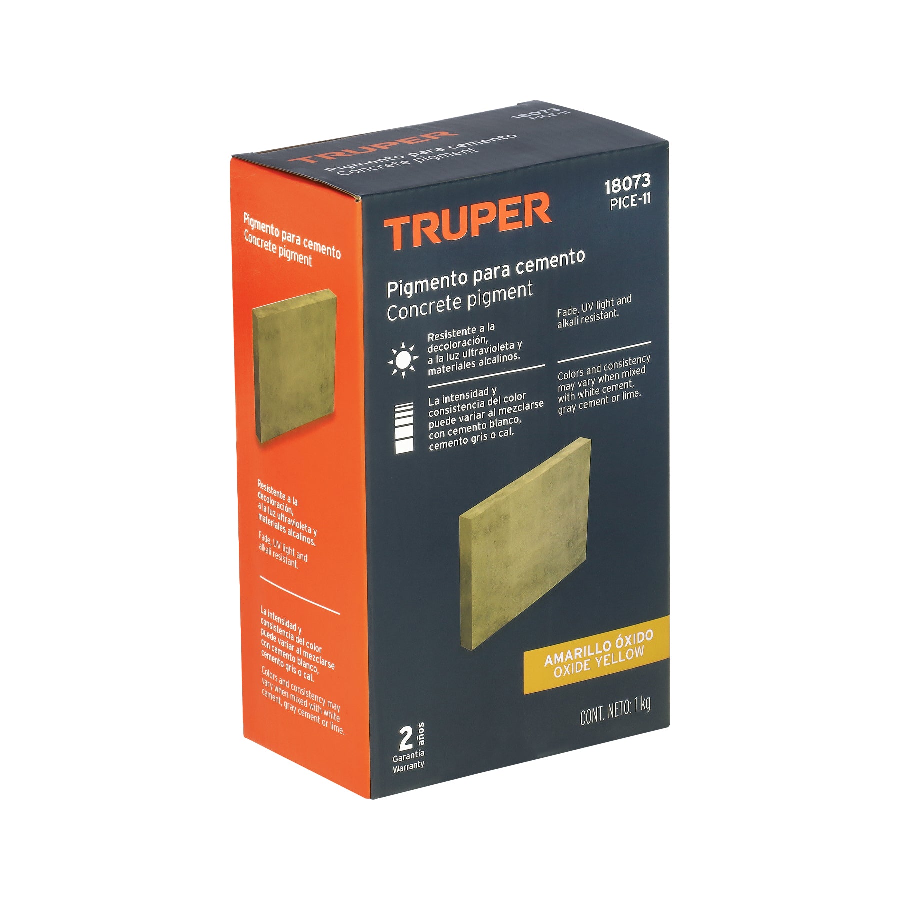 Pigmento Para Cemento 1 Kg Amarillo Óxido Truper - Carzamo.com