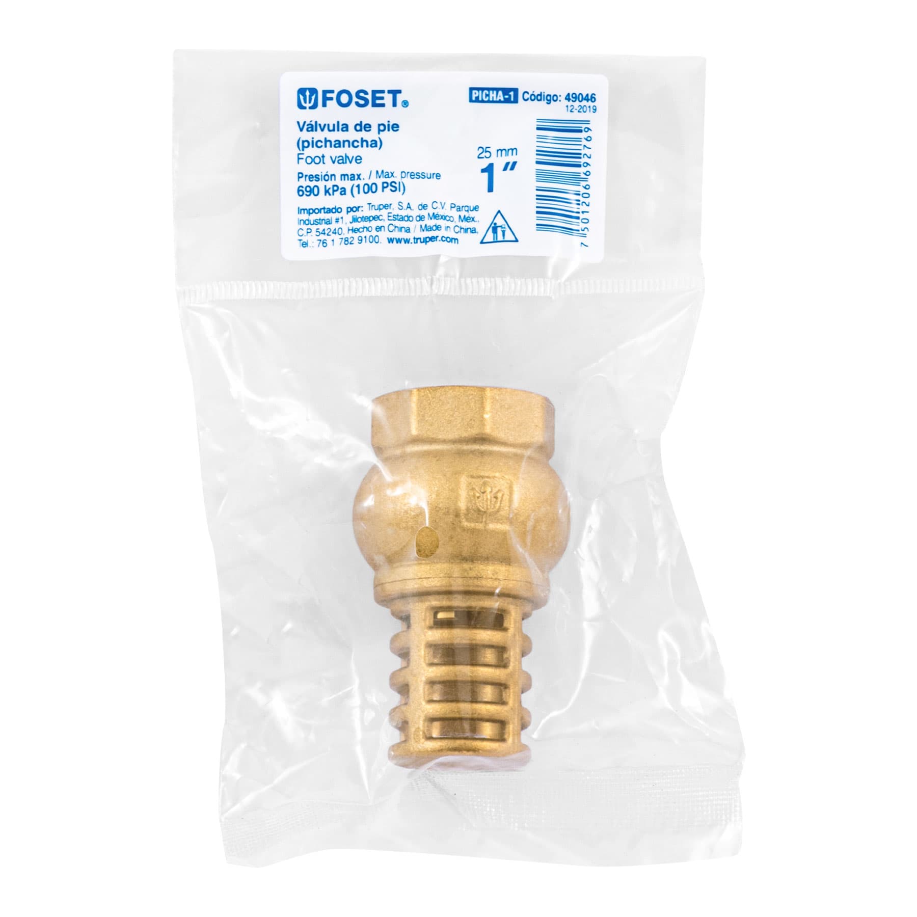 Foset PICHA-1, Pichancha con rejilla de latón, para aguas limpias, 1″