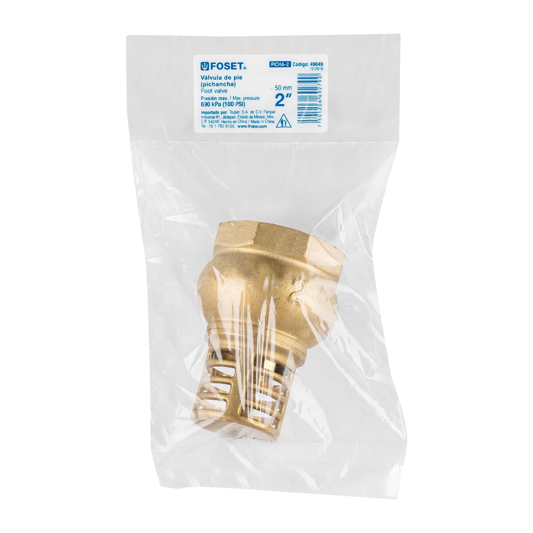 Foset PICHA-2, Pichancha con rejilla de latón, para aguas limpias, 2″