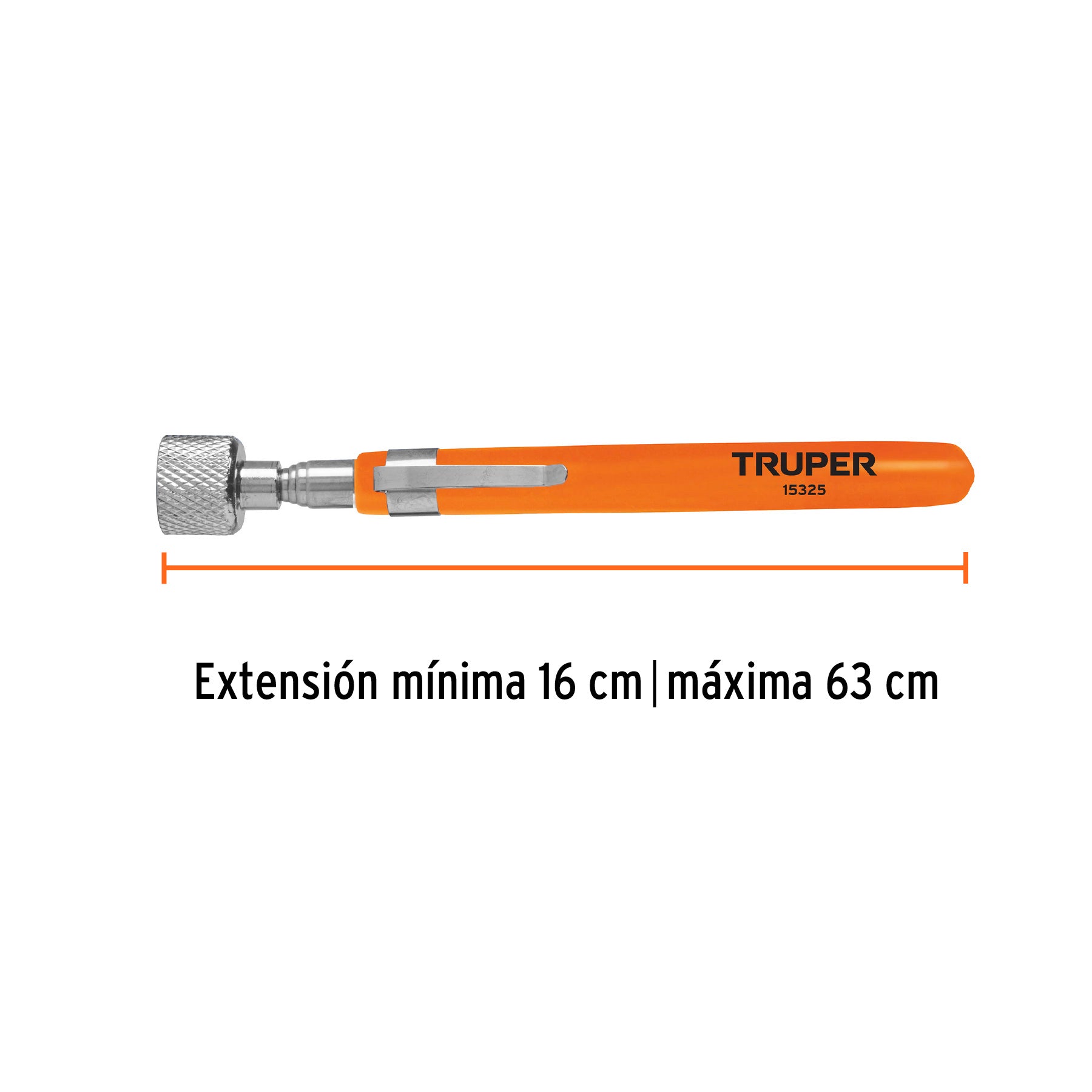 Imán extensible de acero inoxidable, 3.6 kg, TRUPER PICK-UPX