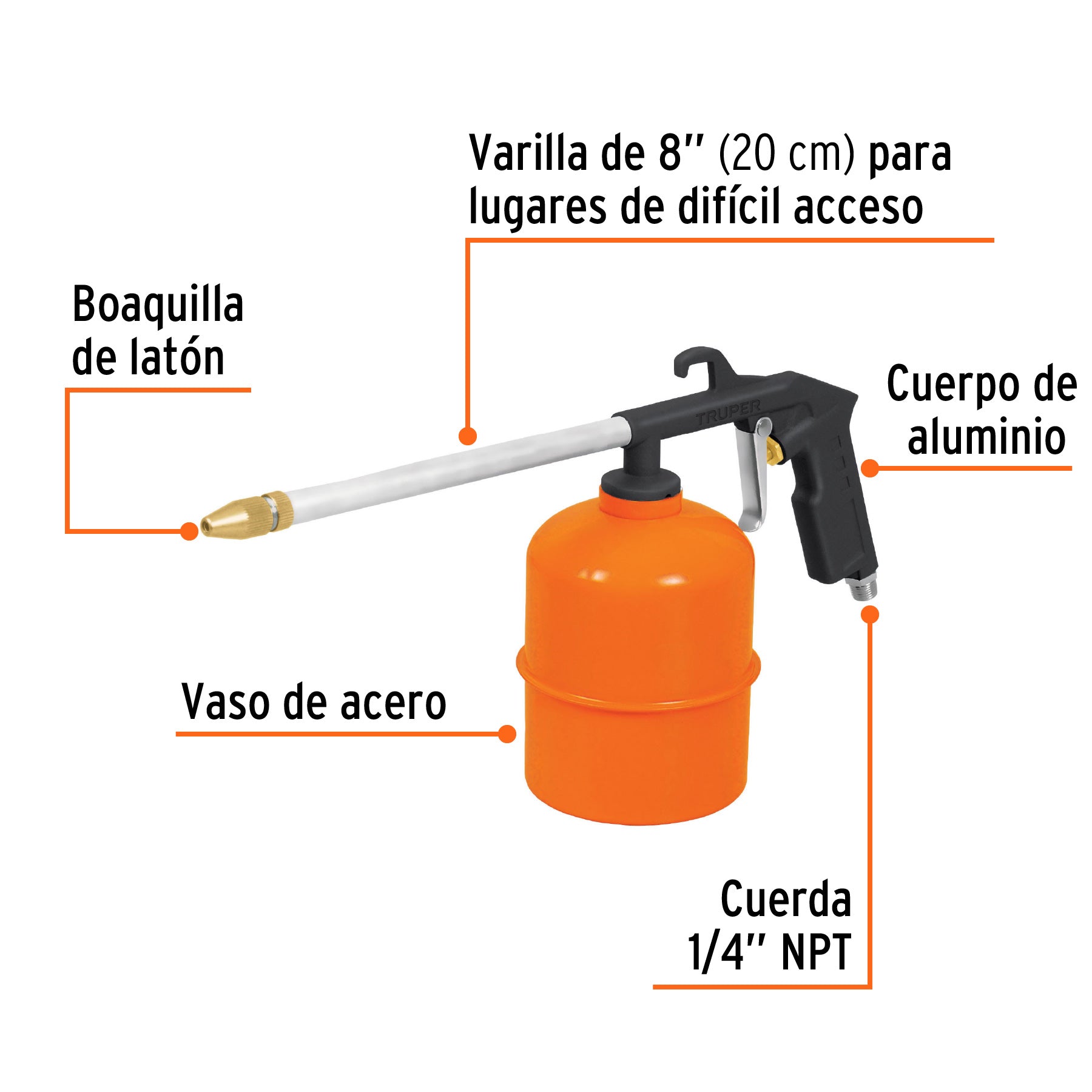 Truper PILI-697, Pistola de aluminio para limpieza de motores