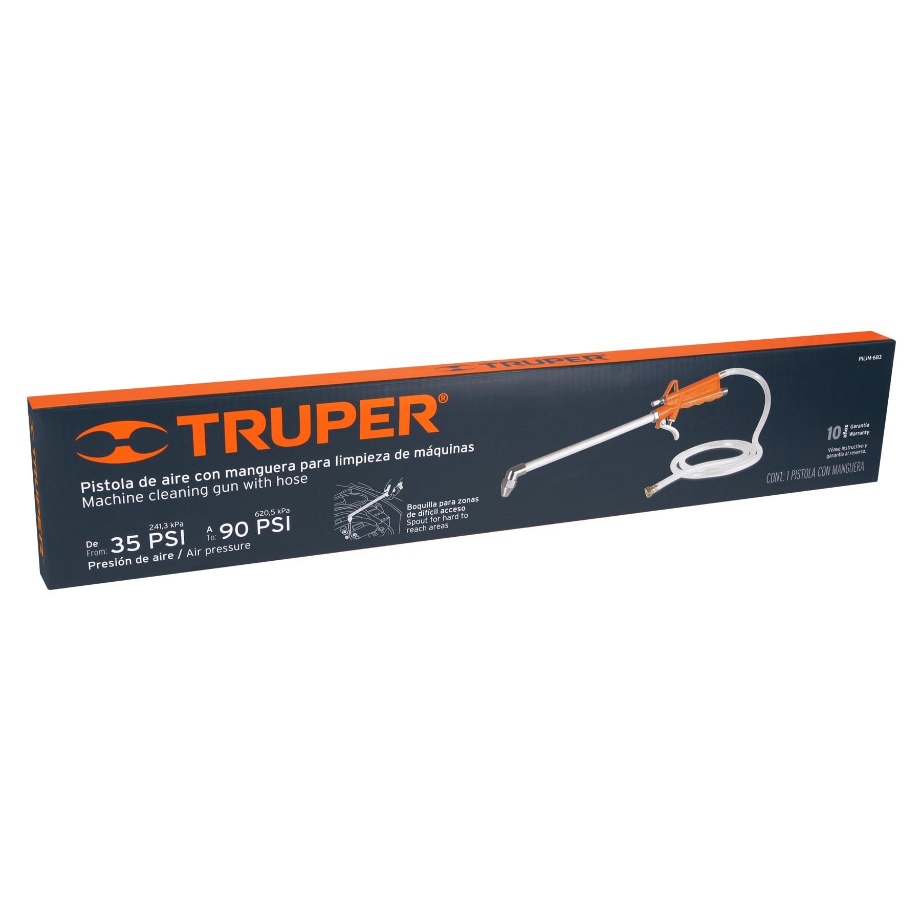 Truper PILIM-683, Pistola para limpieza de máquinas, cuerda 1/4 NPT