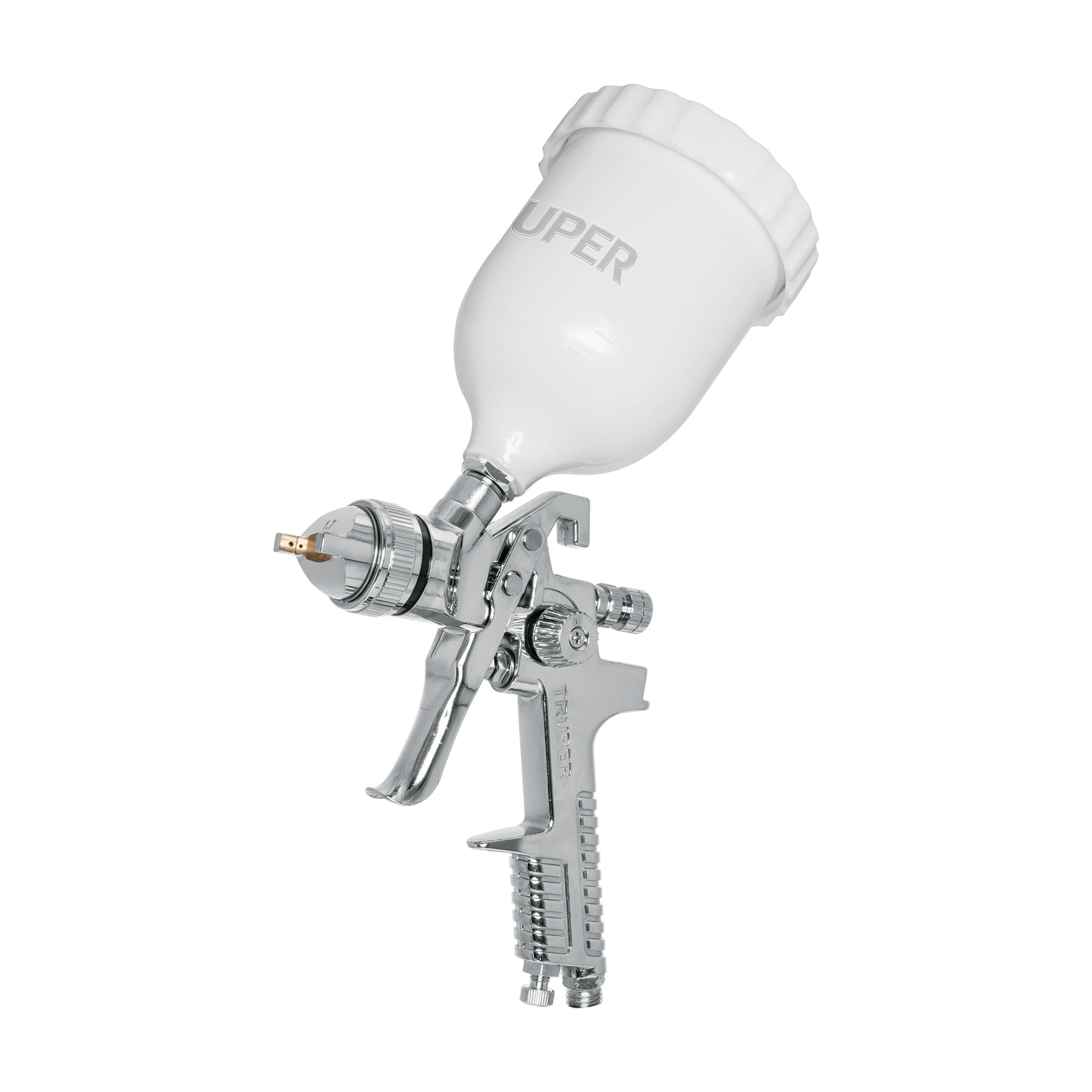 Truper PIPI-441, Pistola para pintar gravedad HVLP vaso plástico boquilla de 1.7 mm