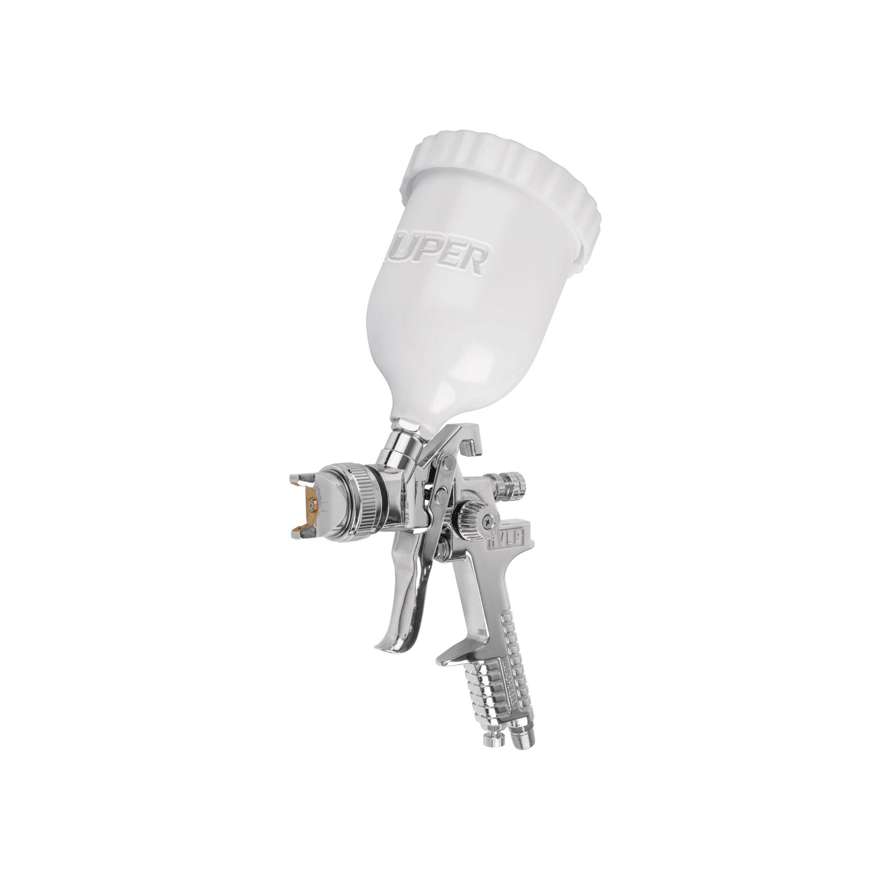 Truper PIPI-442 Pistola para pintar gravedad HVLP,vaso plástico, boquilla 2.0 mm, Blanco