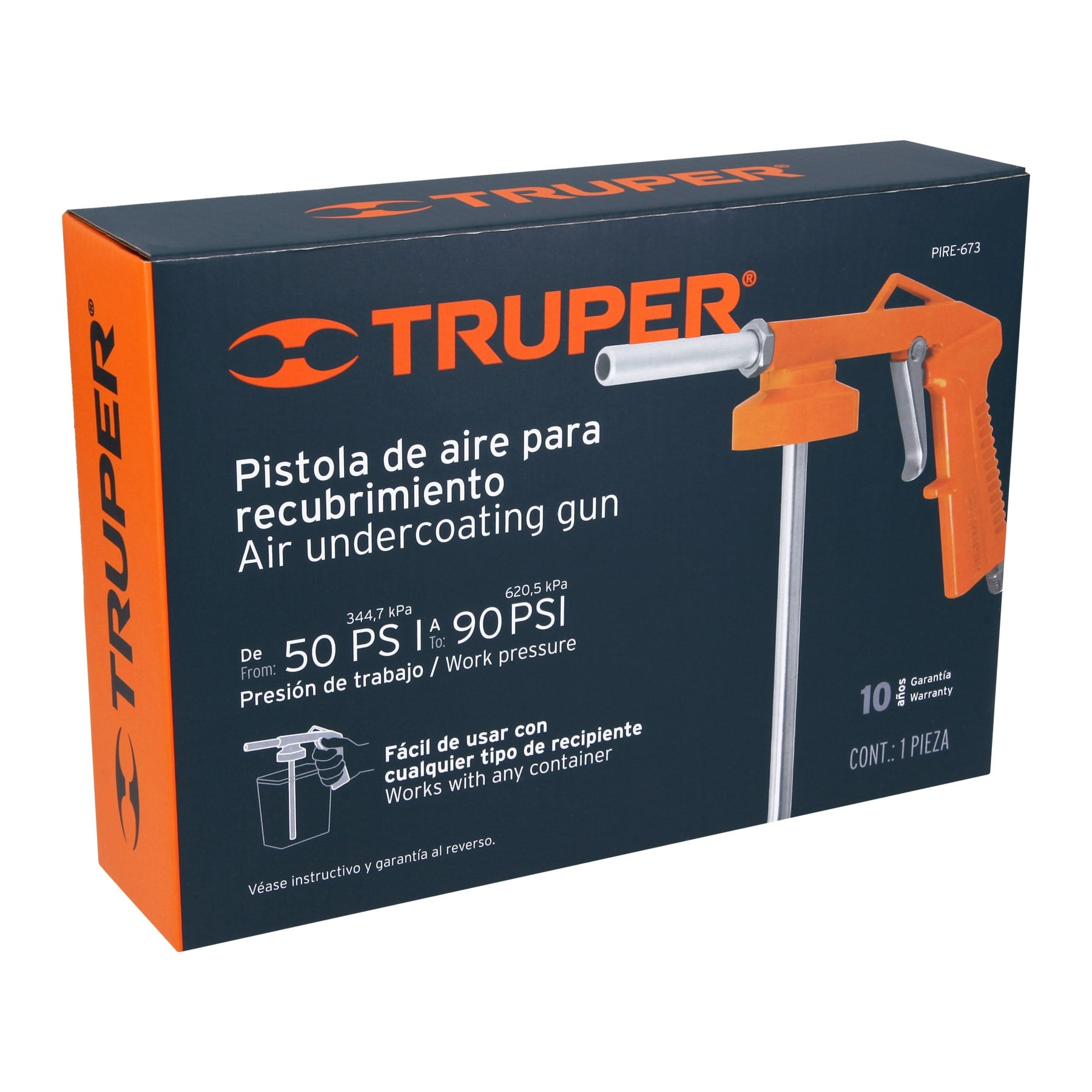 Truper PIRE-673, Pistola para recubrimiento (sólo cuerpo)