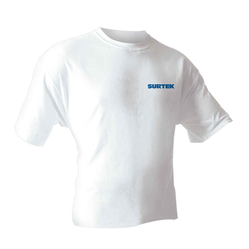 Playera cuello redondo color blanco talla XL Surtek