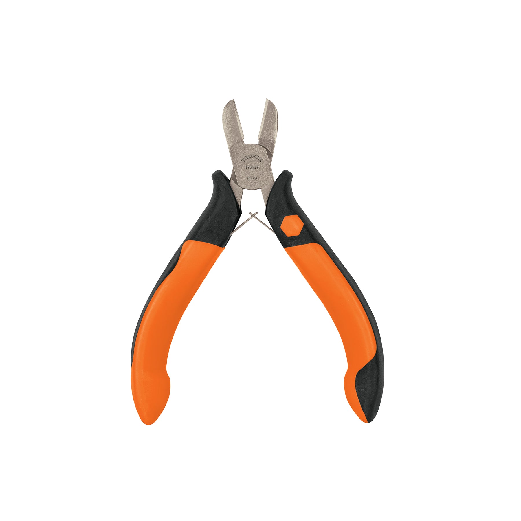 Truper PM-CD4, Pinzas miniatura de corte diagonal, Comfort Grip, 4″