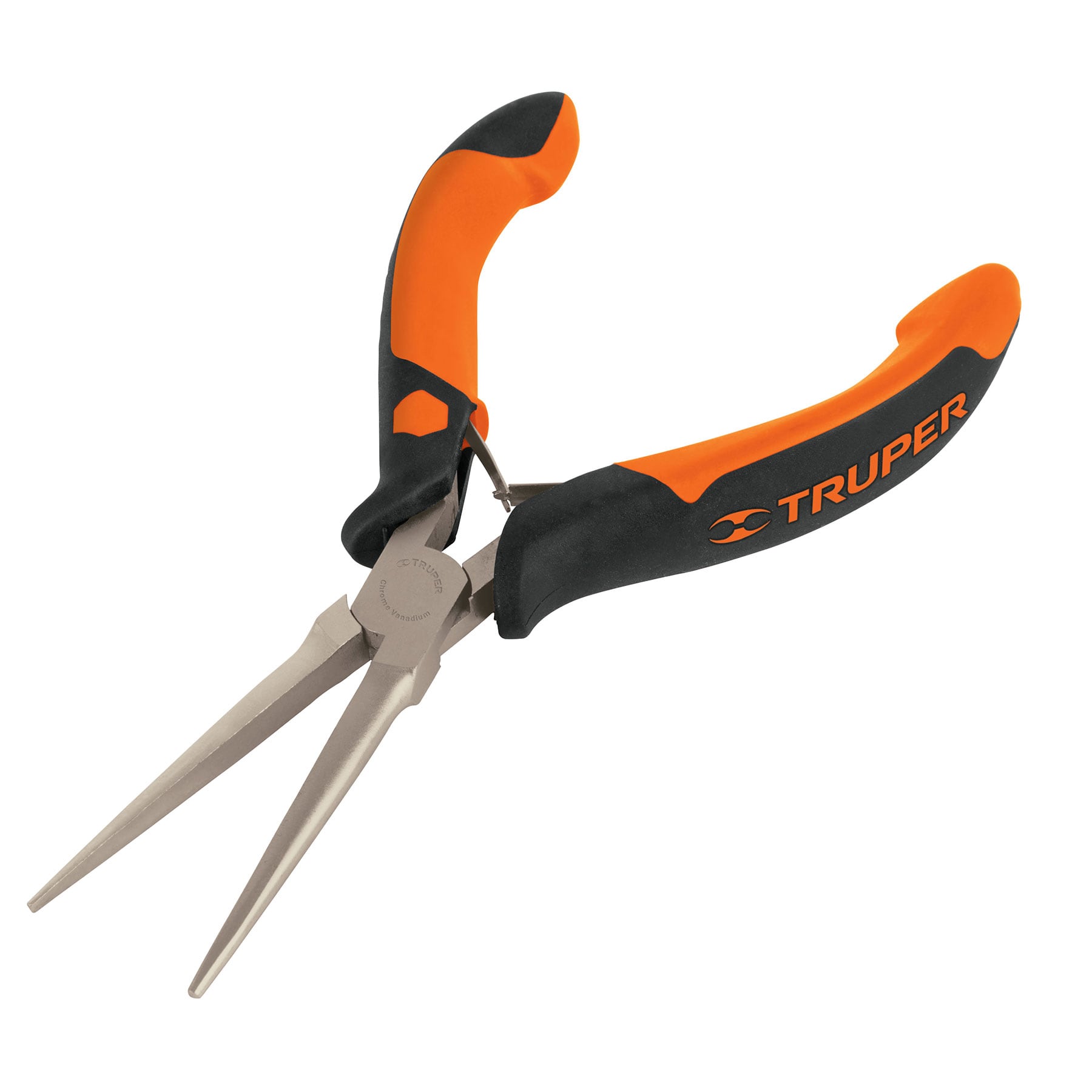 Truper PM-PA4, Pinza de punta de aguja 5″, mango comfort grip