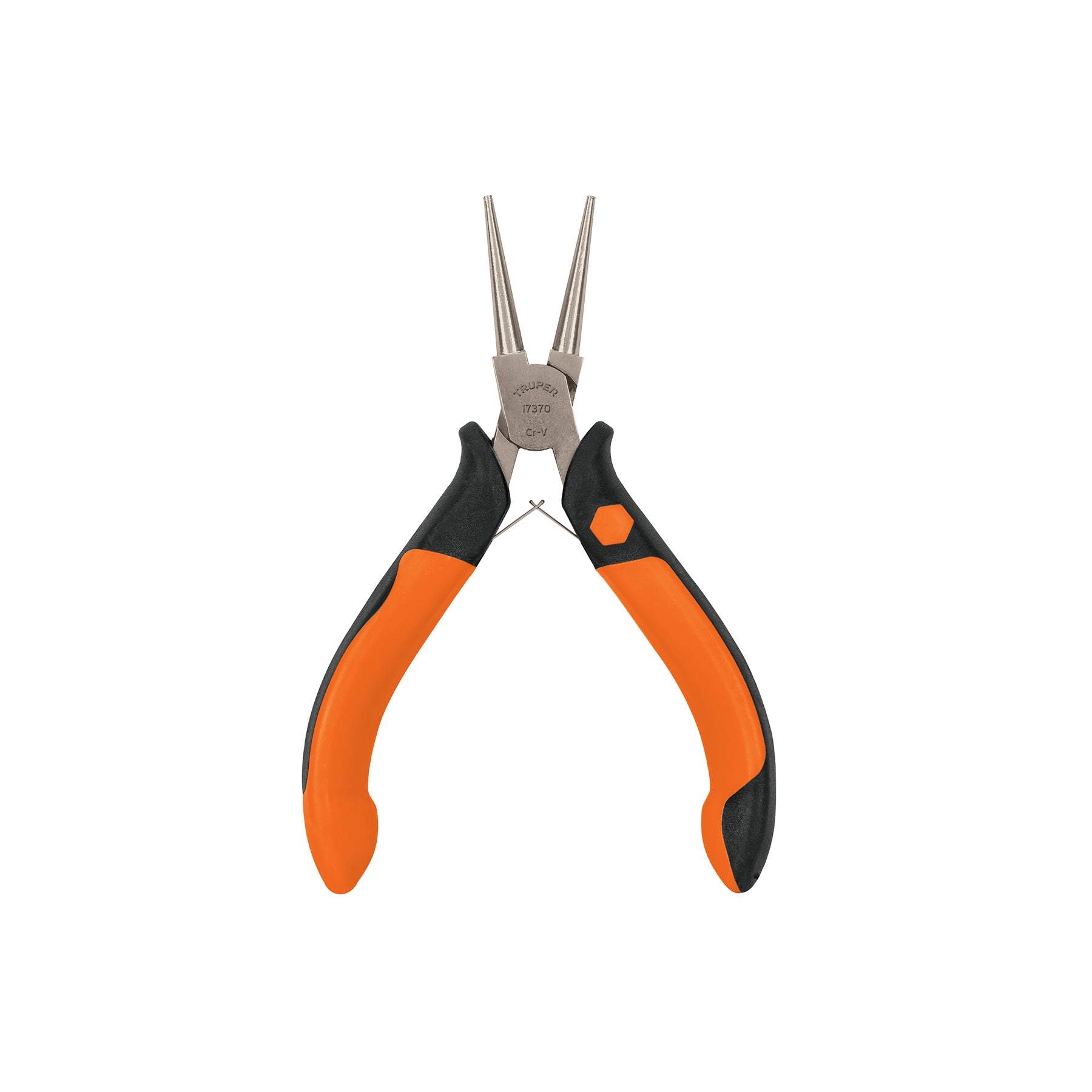 Truper PM-PR4, Pinza de punta redonda 5″, mango comfort grip