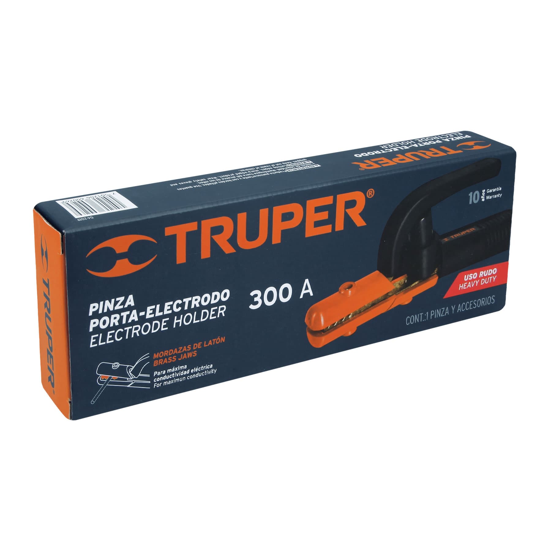 Truper PPE-300, Pinza porta electrodo, mordaza de latón, 300 A