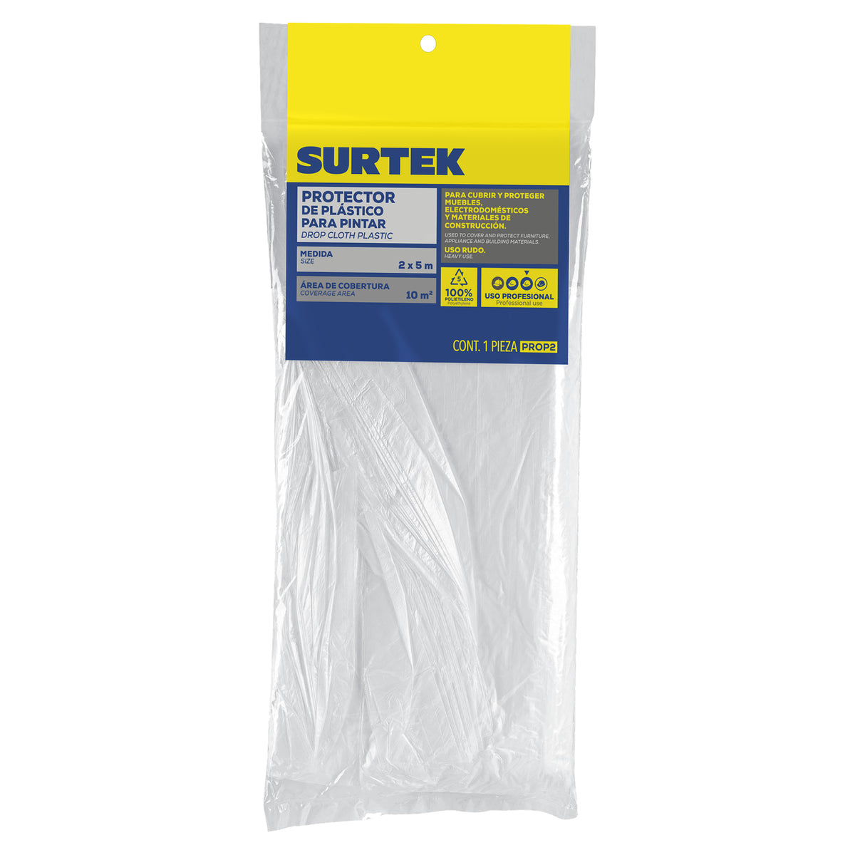 Protector de plástico para pintar 2.5 x 4 m Surtek