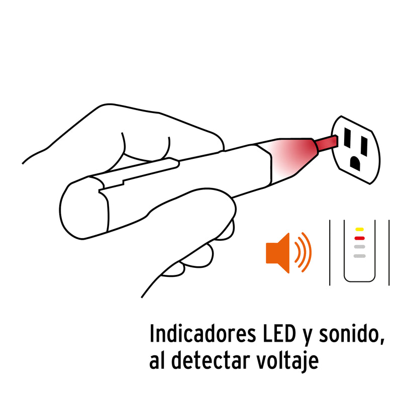 Probador de voltaje sin contacto de doble rango, Truper PROVO-5 - Carzamo.com