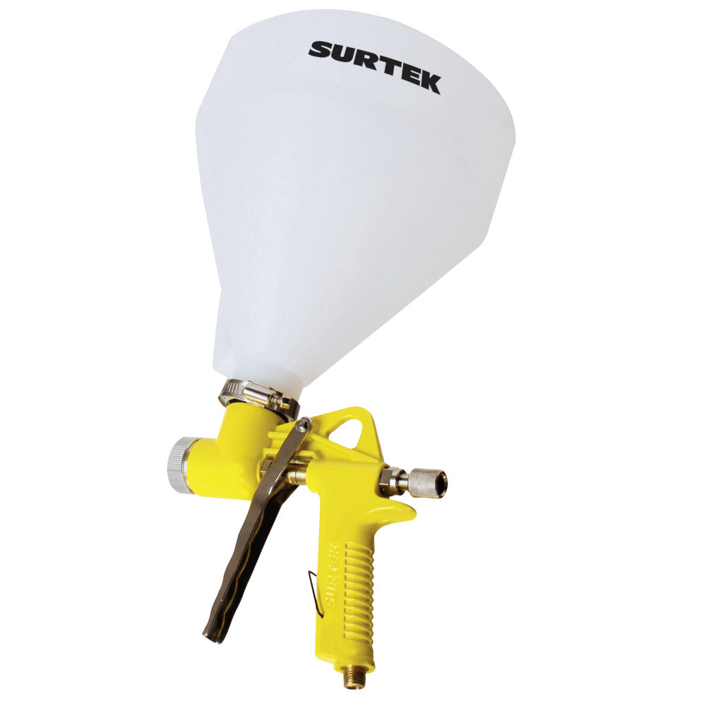 Pistola para pintar texturizados con alimentacion de gravedad, capacidad 5000 ml, 72 PSI Surtek